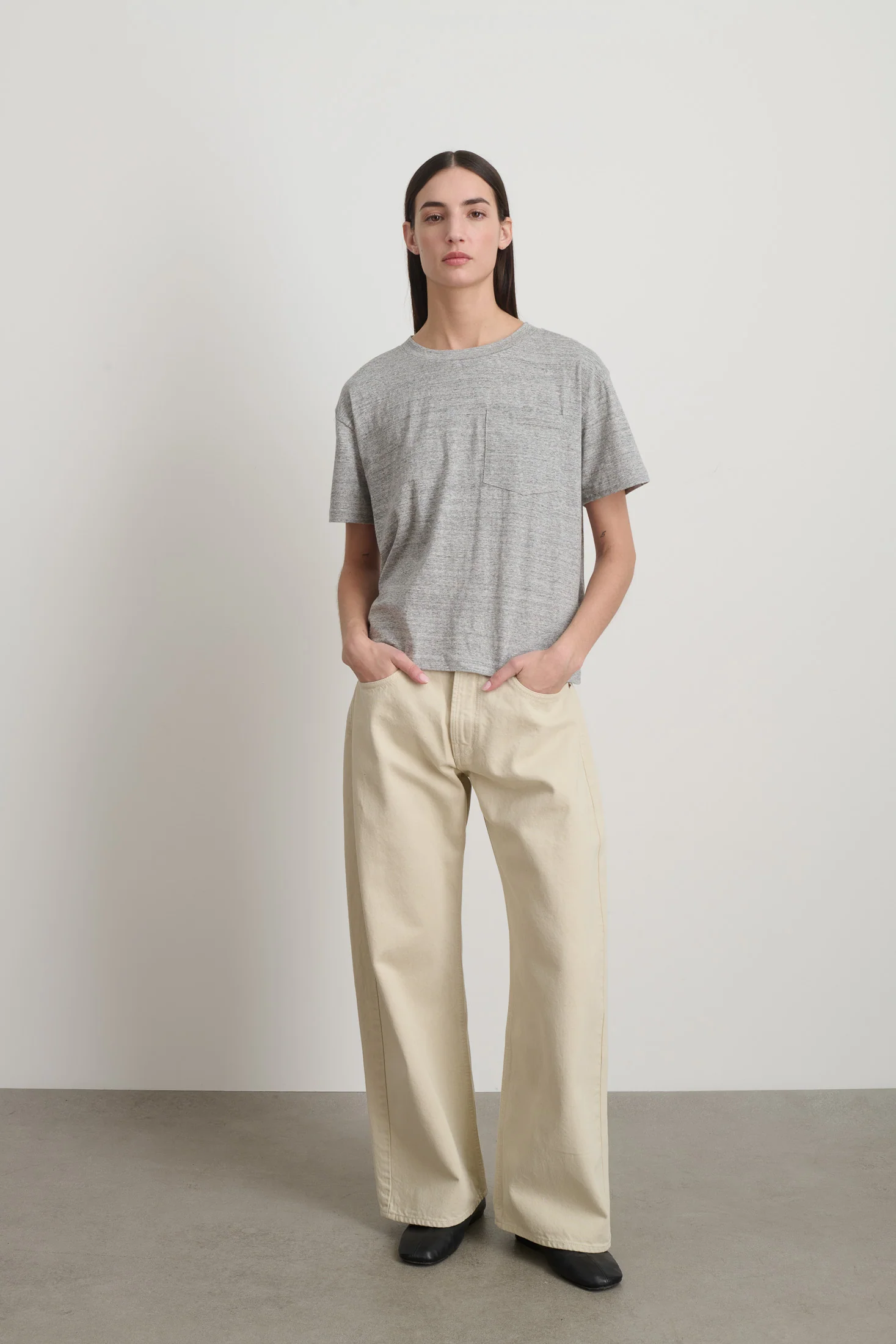 Atlas Pocket Tee Heather Grey - Image 3
