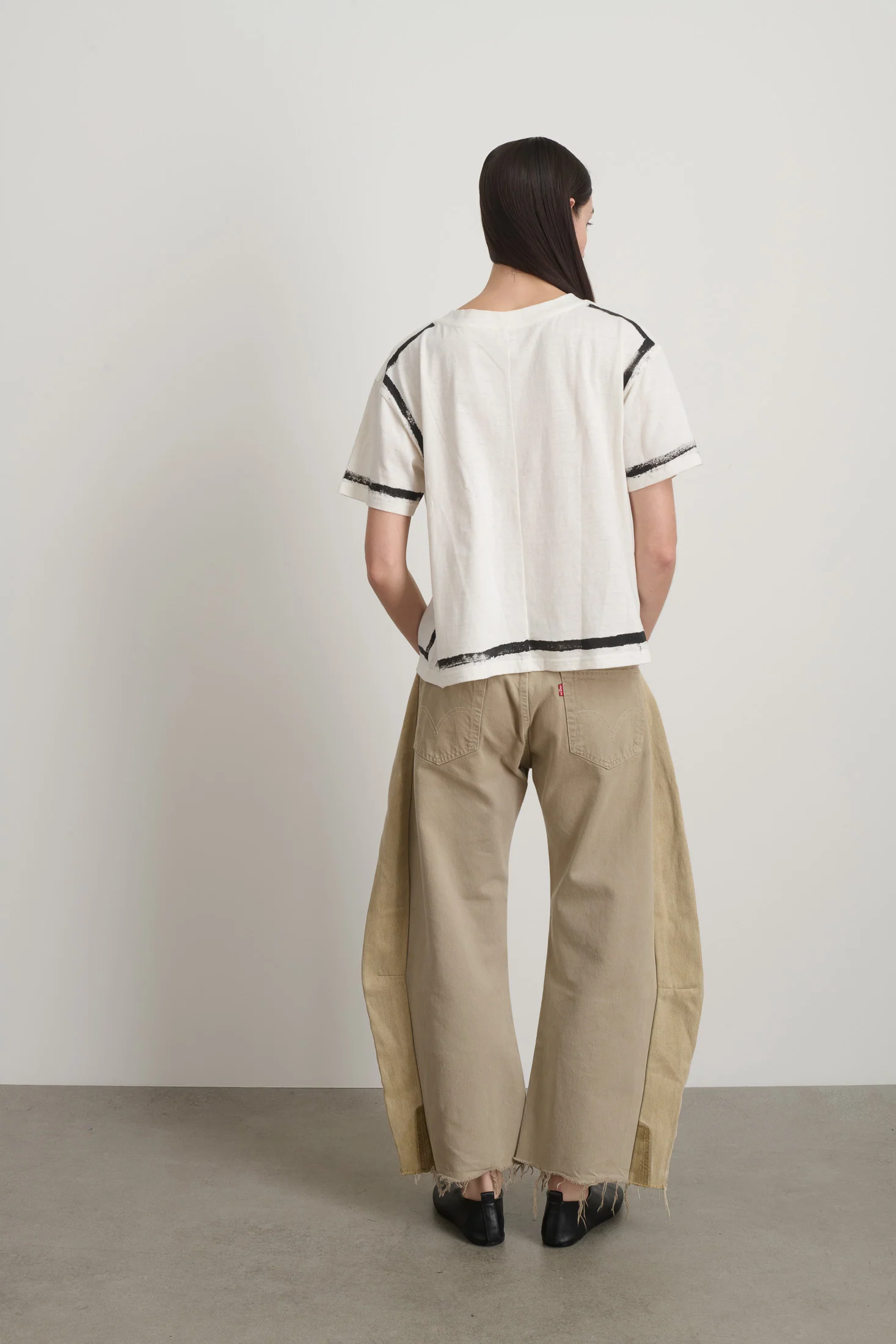 Atlas Pocket Tee White/Black Stripe - Image 5