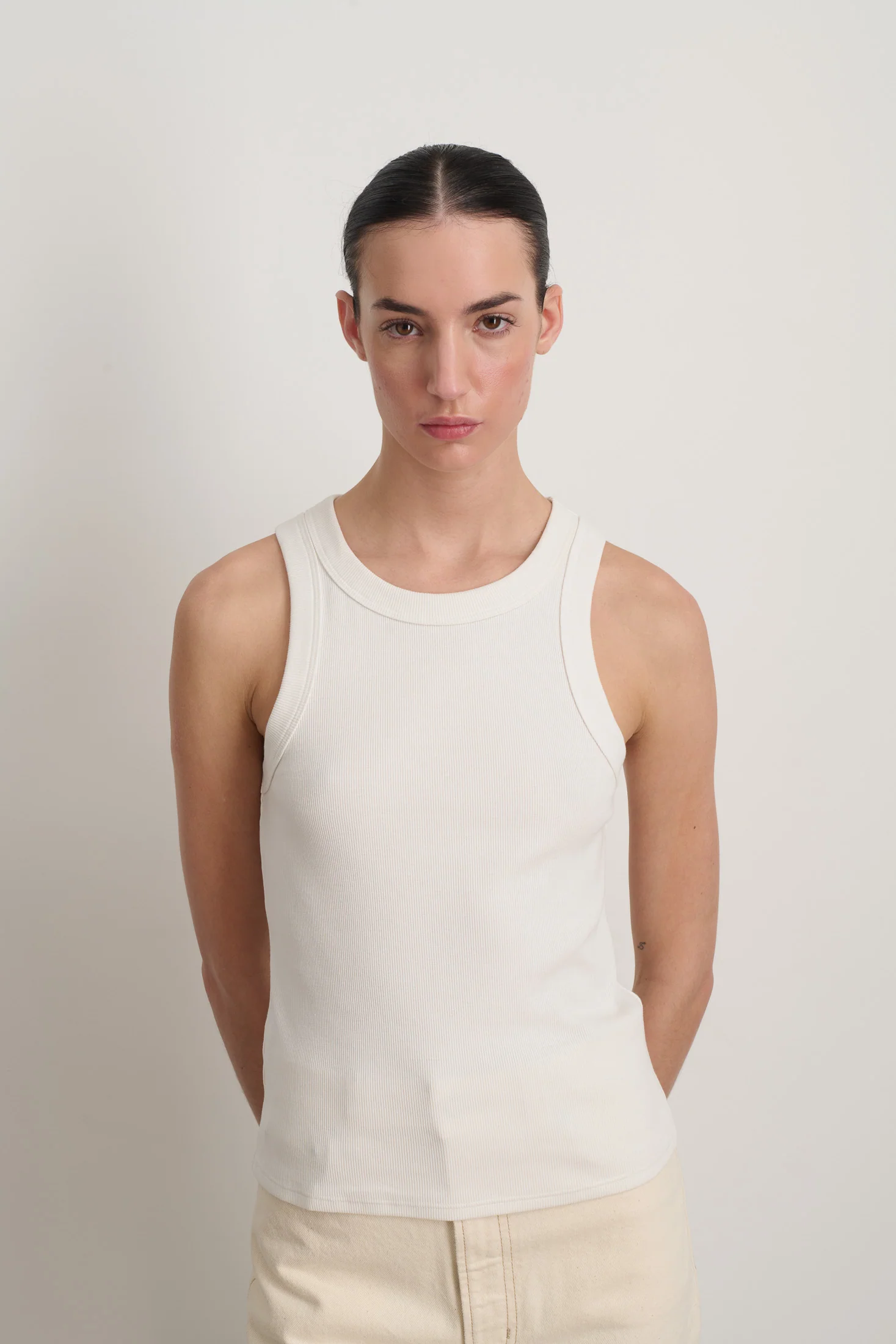 B Sides Rib Tank Snow White - Image 4