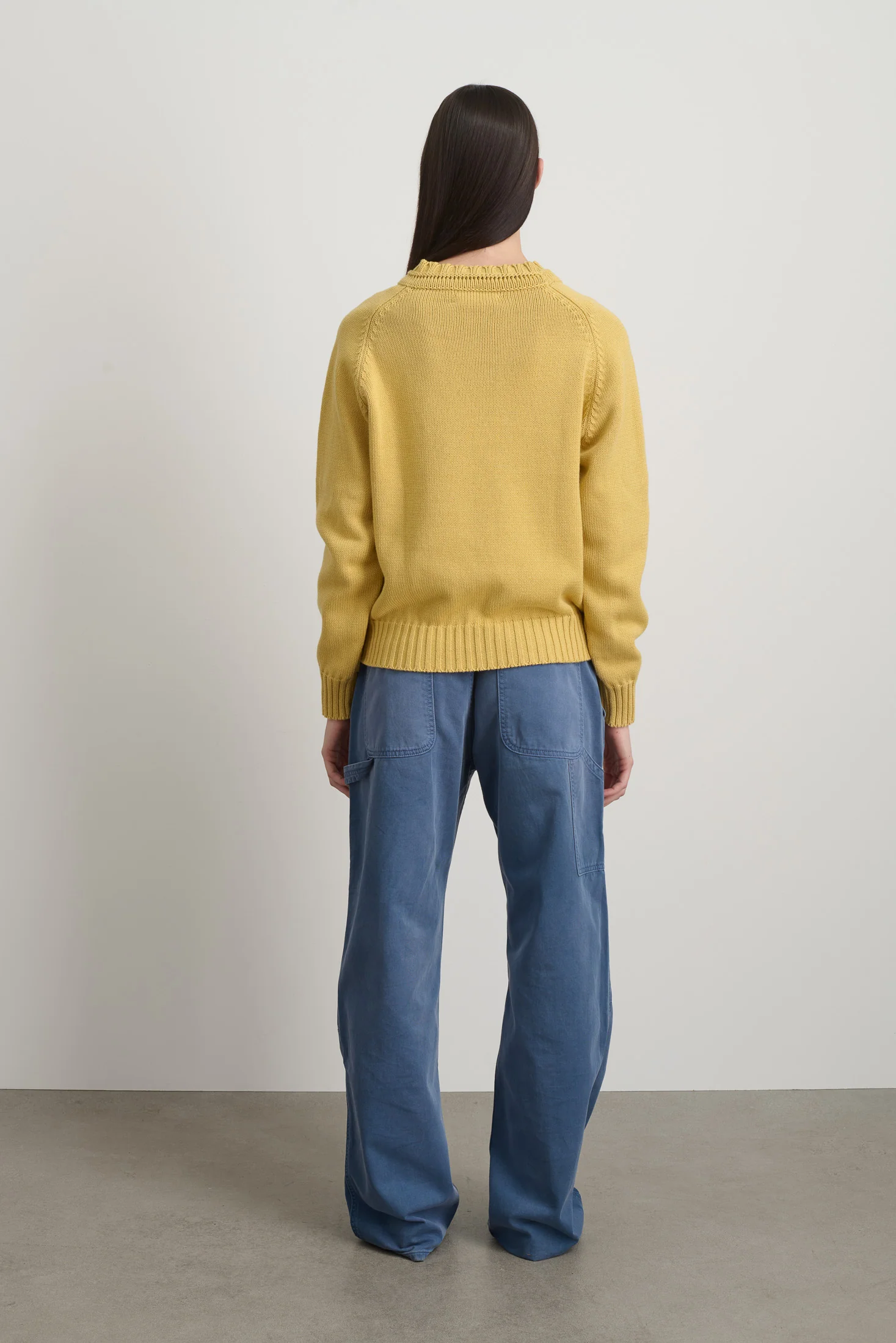 Basket Weave Crewneck Marigold - Image 5