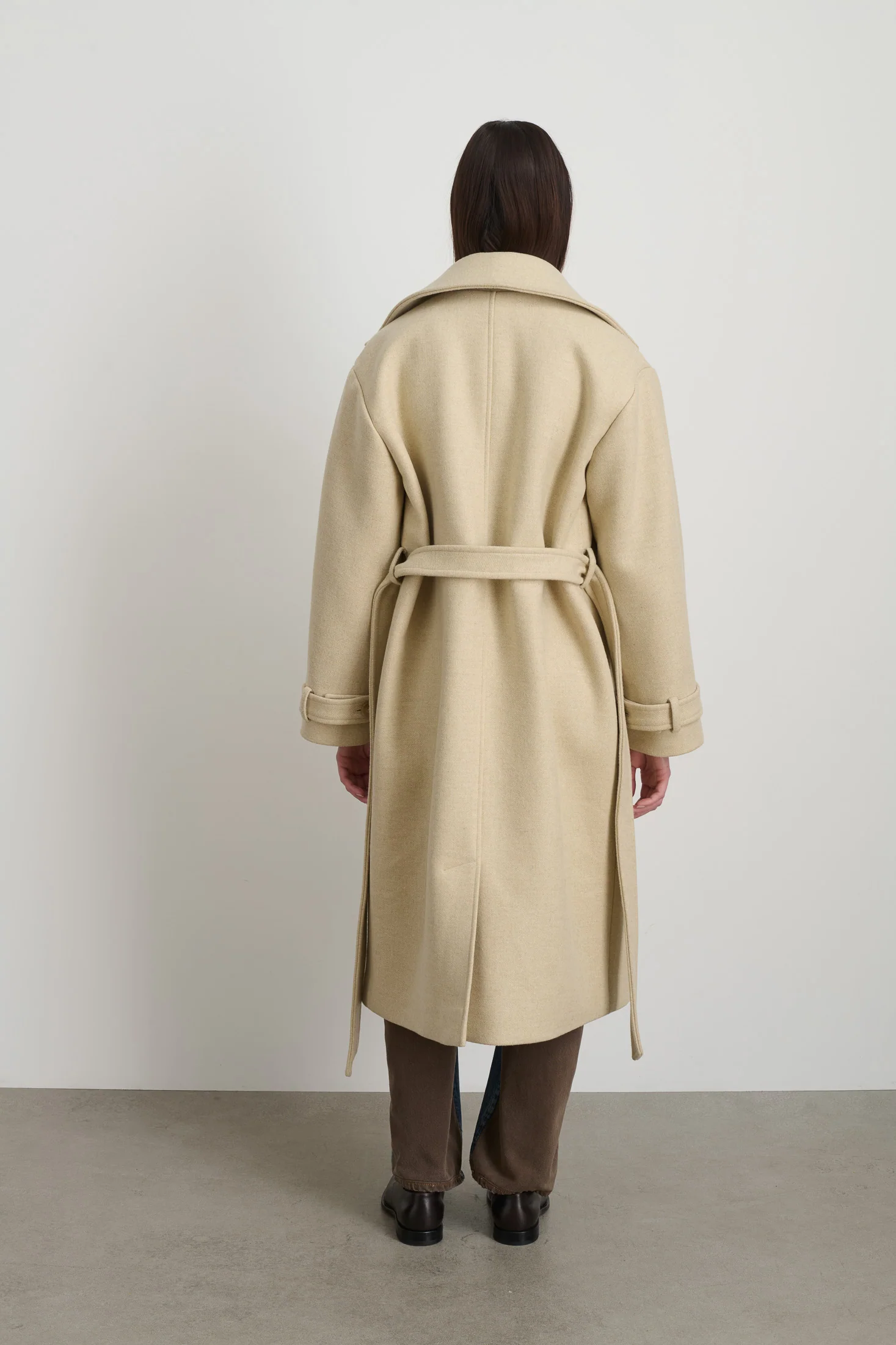 Brie Wool Coat Alabaster Melton - Image 2