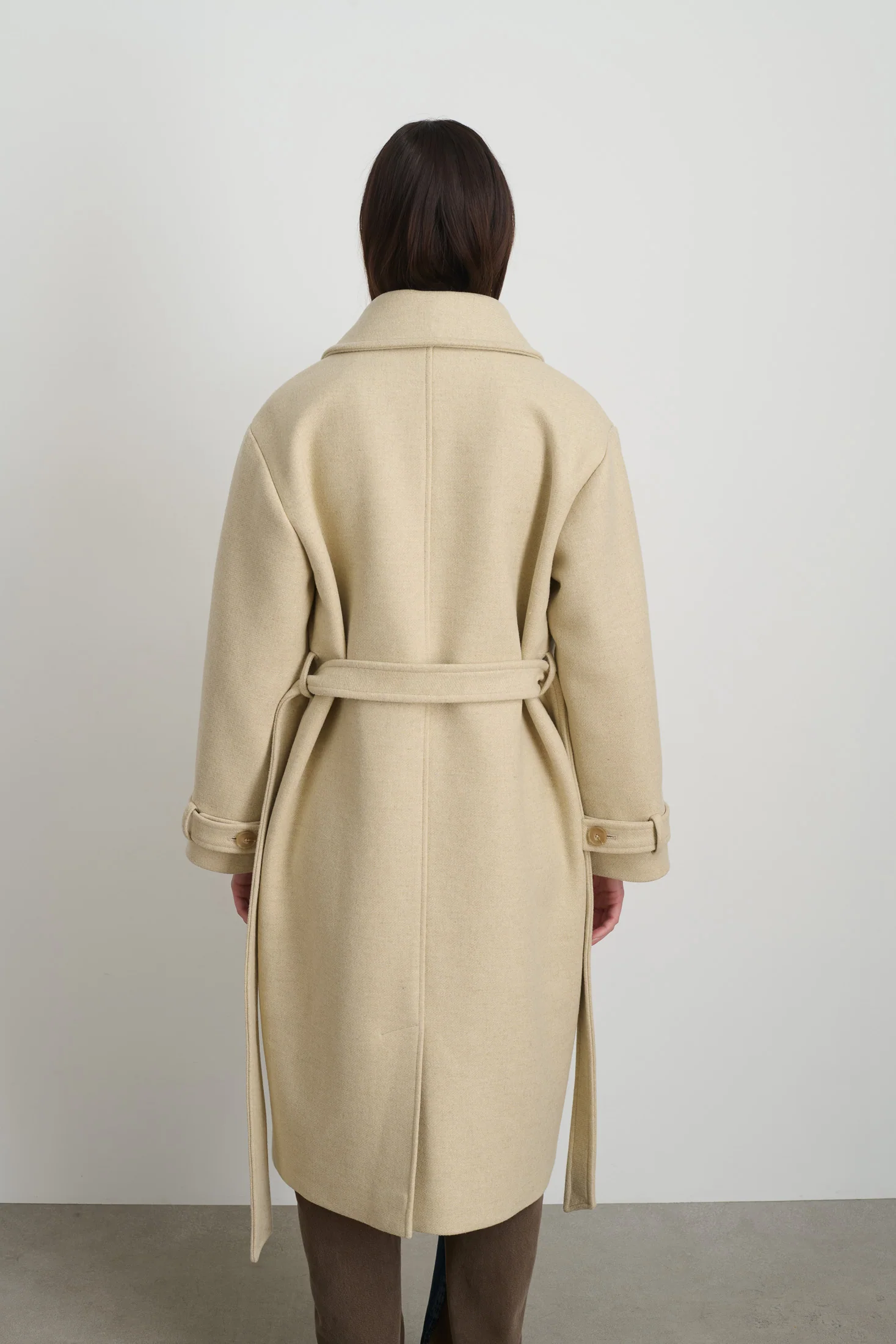 Brie Wool Coat Alabaster Melton - Image 5