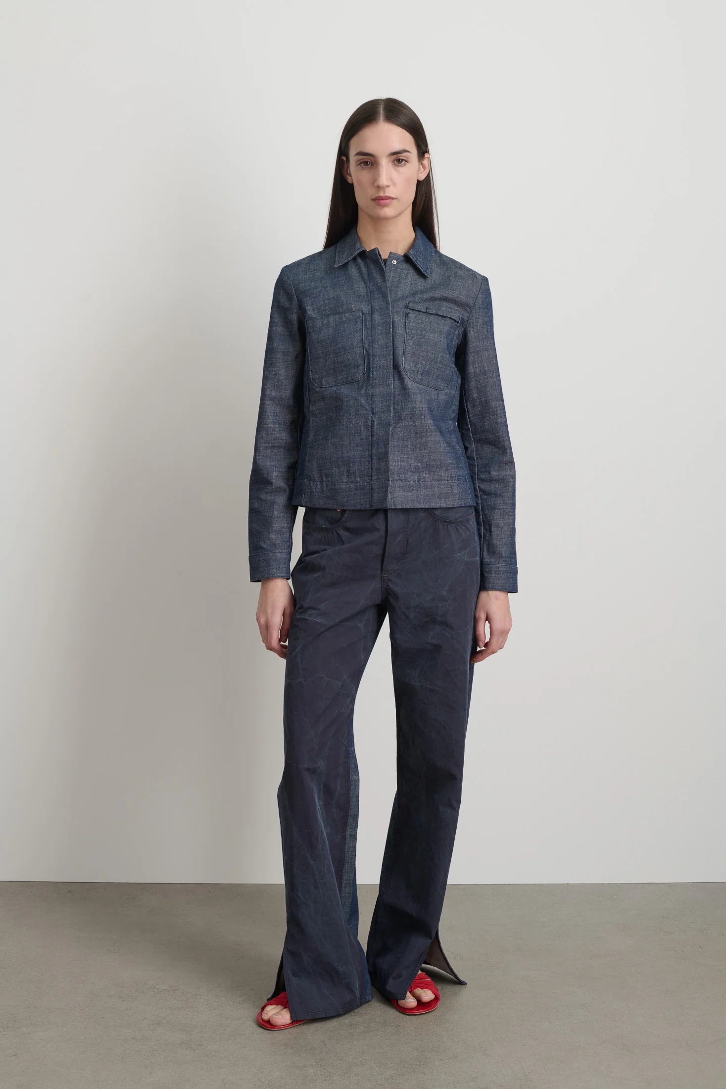 Denim Shirt Jacket Indigo Rinse - Image 3