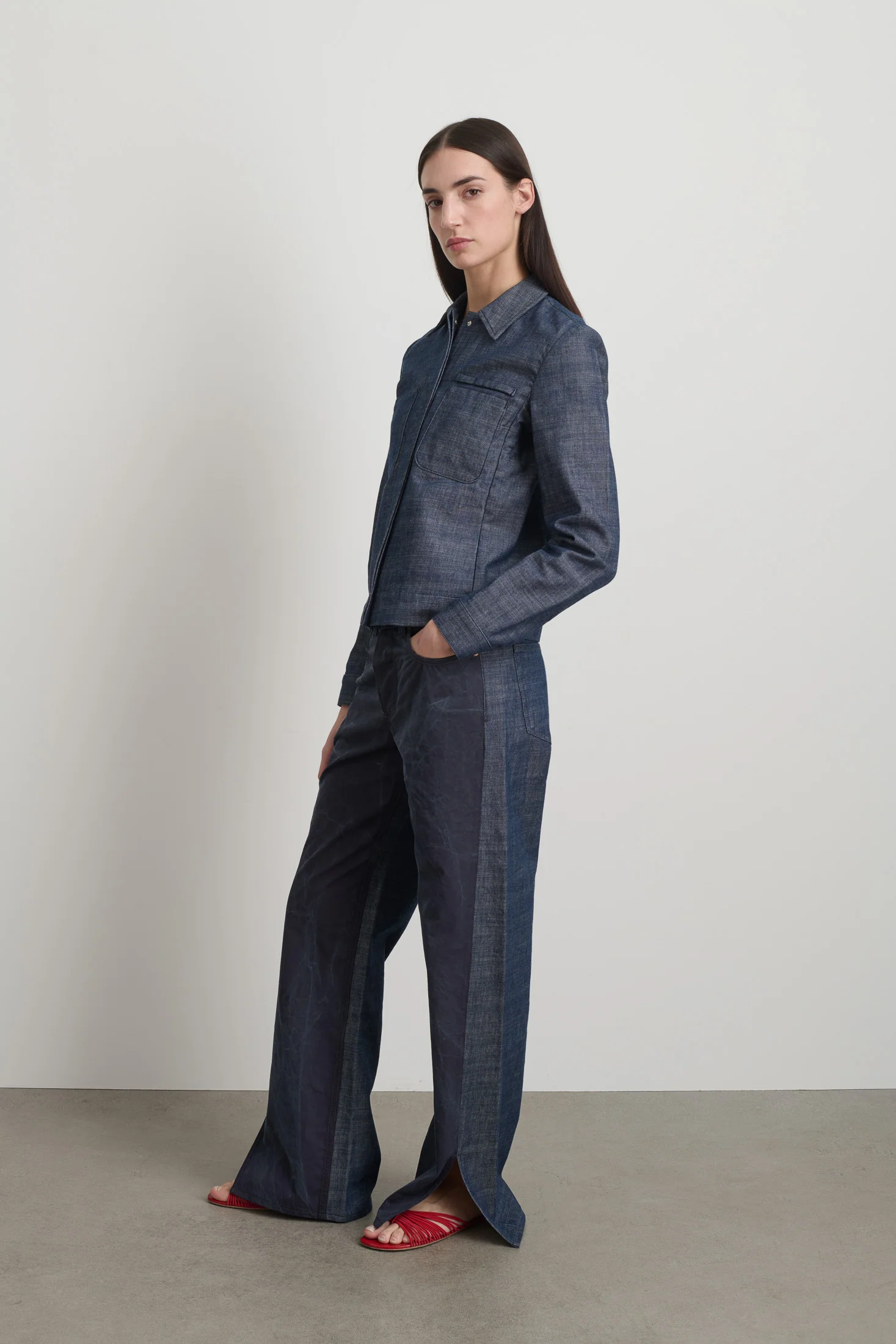 Denim Shirt Jacket Indigo Rinse - Image 4
