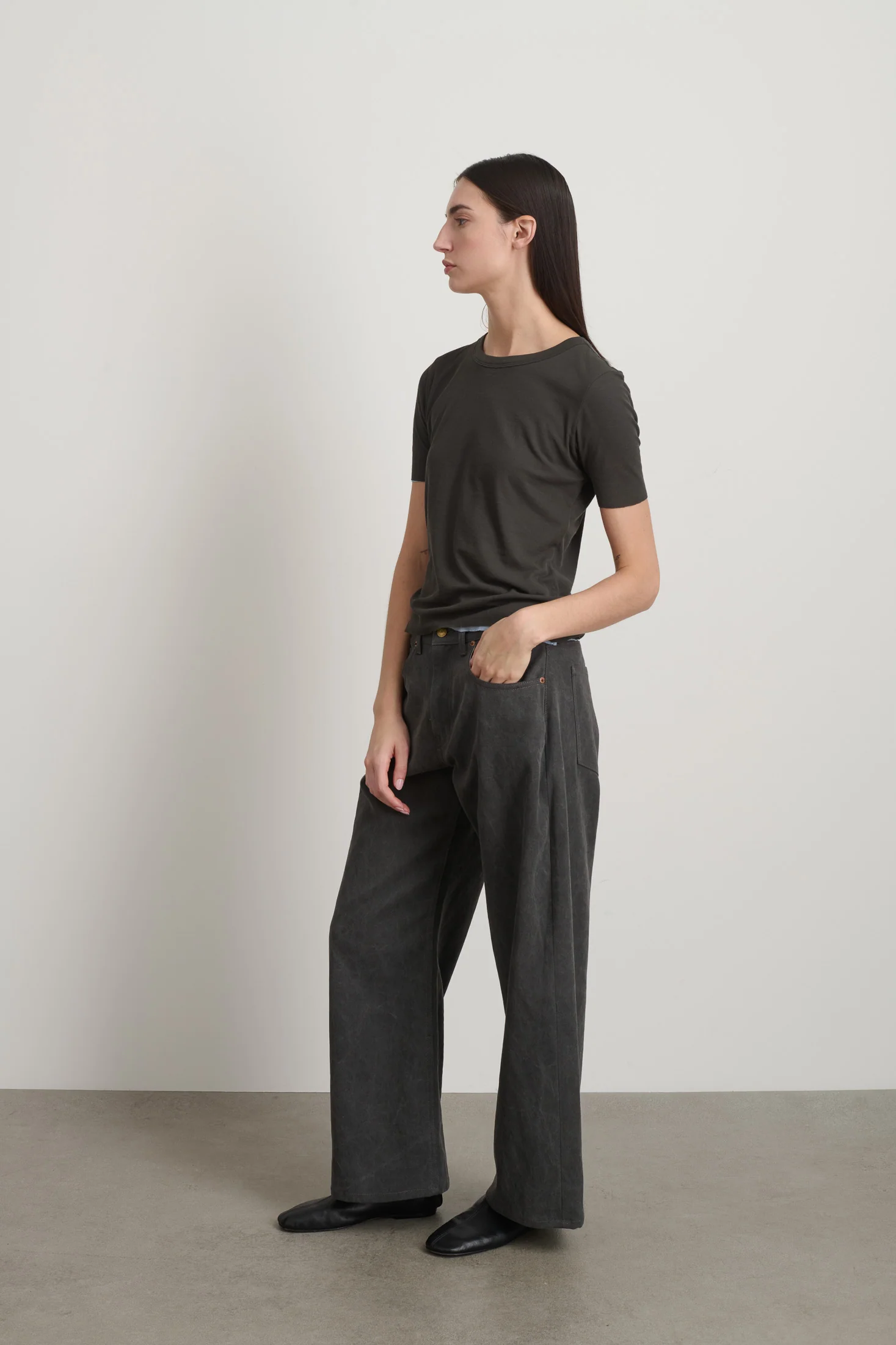 Double Tee Dark Grey/Light Blue - Image 4
