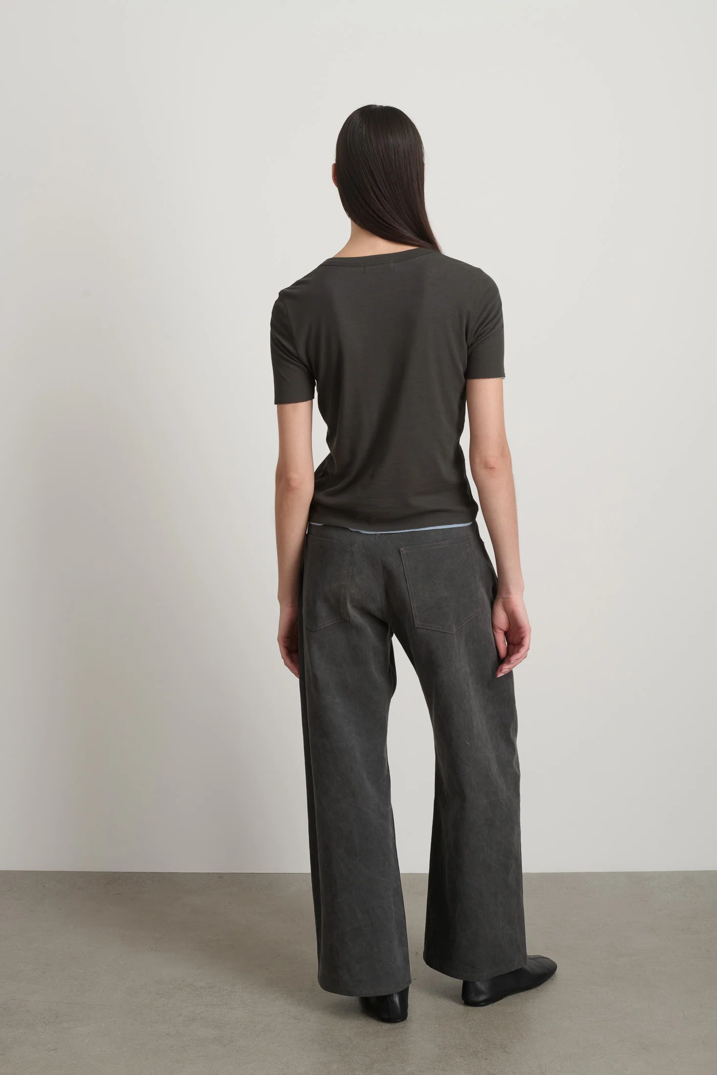 Double Tee Dark Grey/Light Blue - Image 5