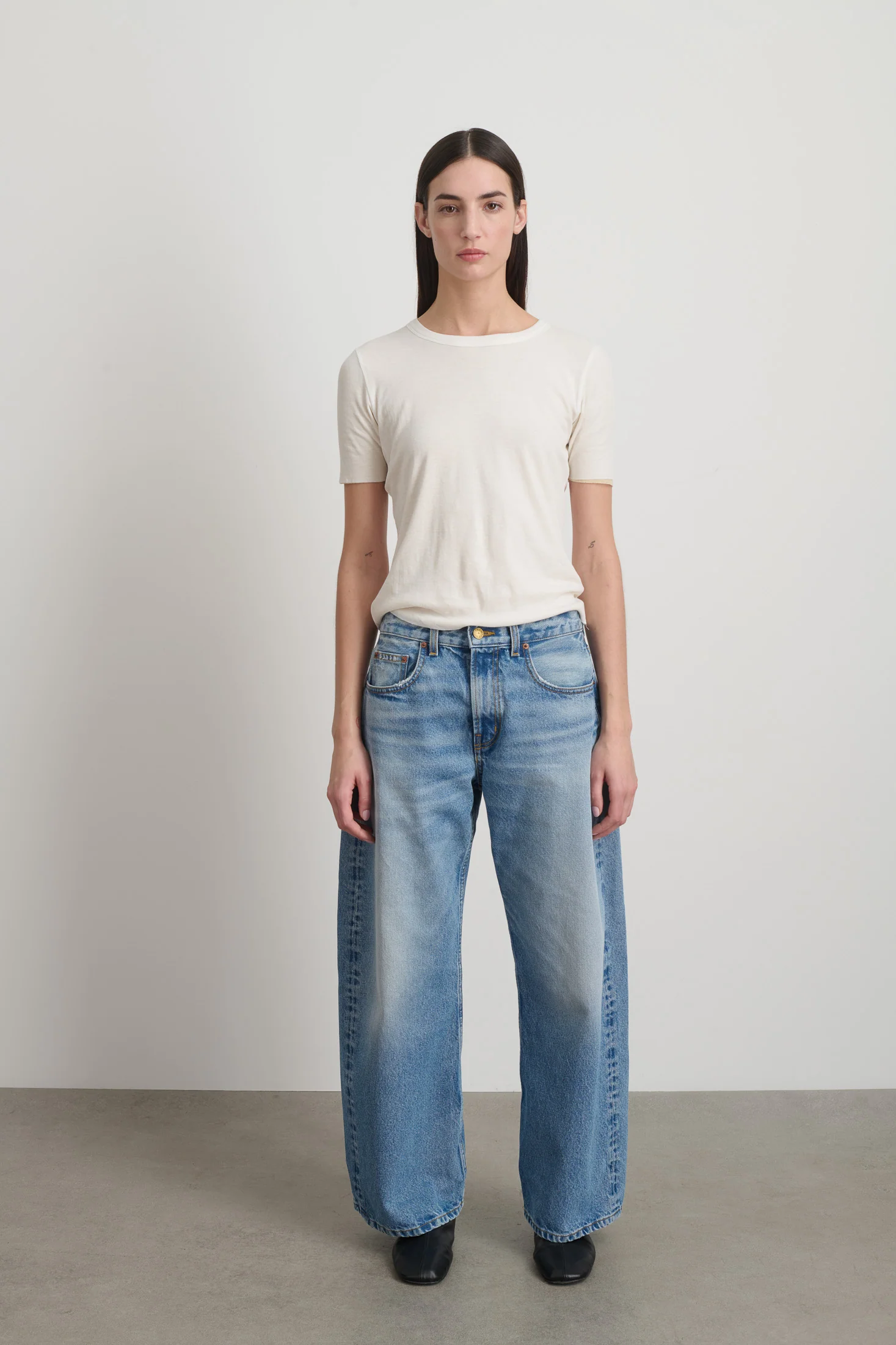 Double Tee White/Pale Yellow - Image 3