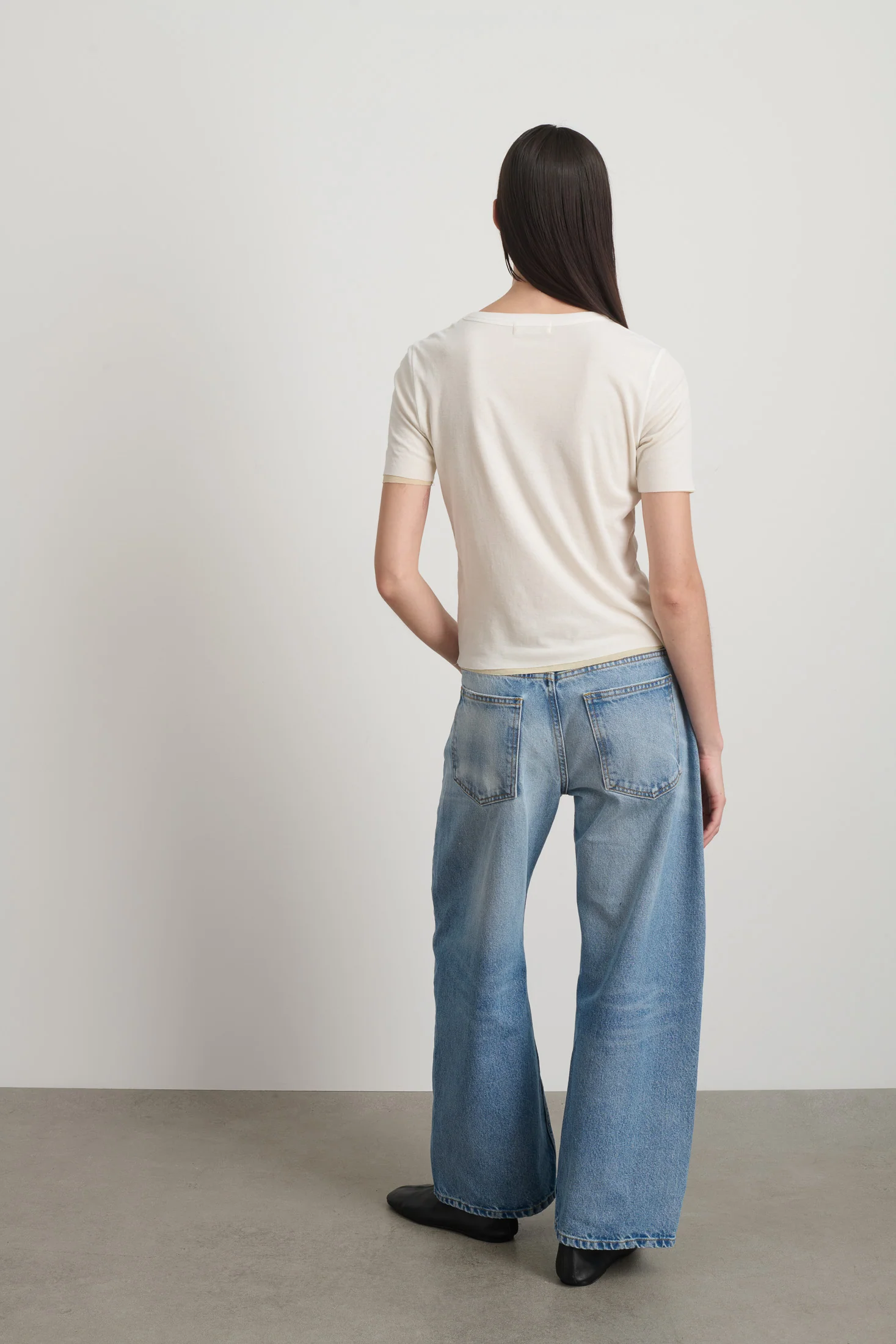 Double Tee White/Pale Yellow - Image 5