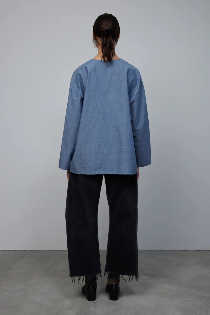 Elda Shirt Indigo Chambray - Image 3