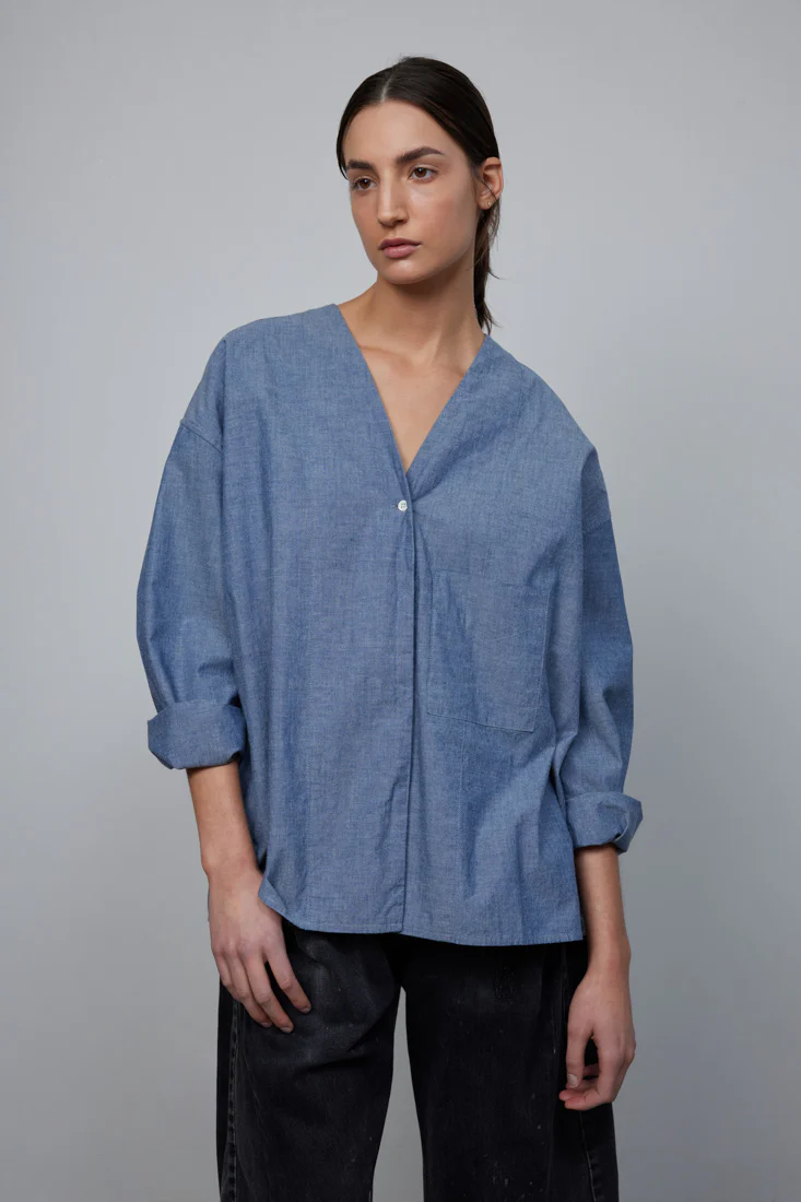 Elda Shirt Indigo Chambray - Image 4