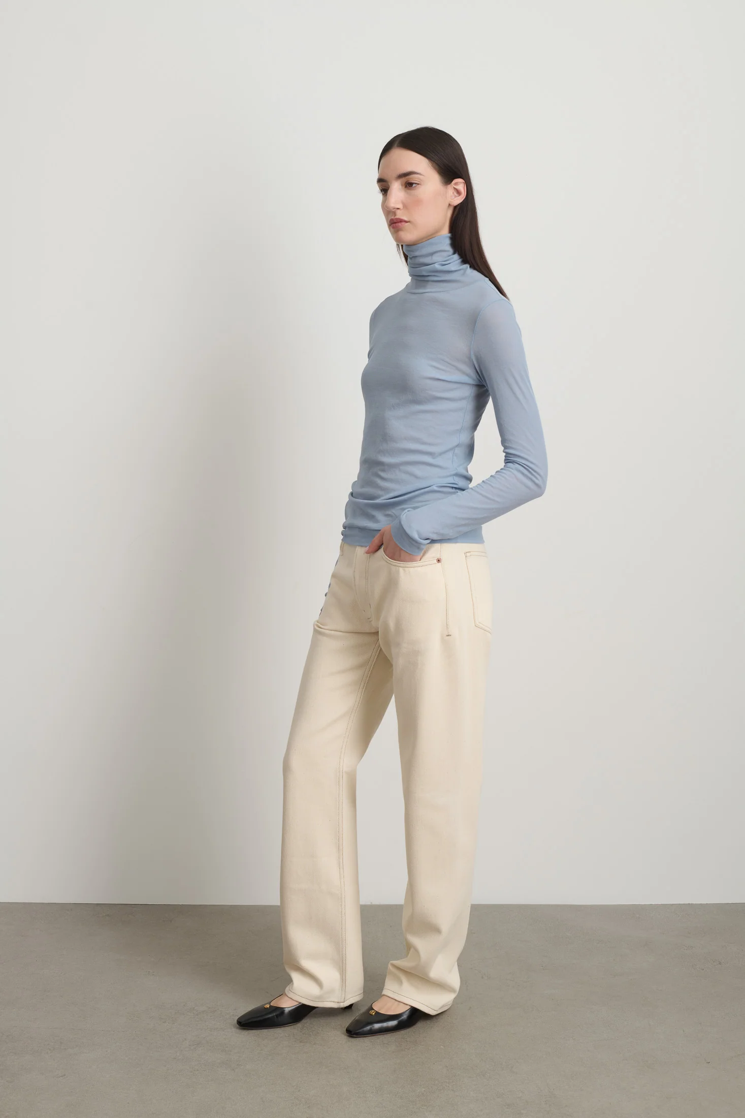 Jana Turtleneck Steel Blue - Image 4