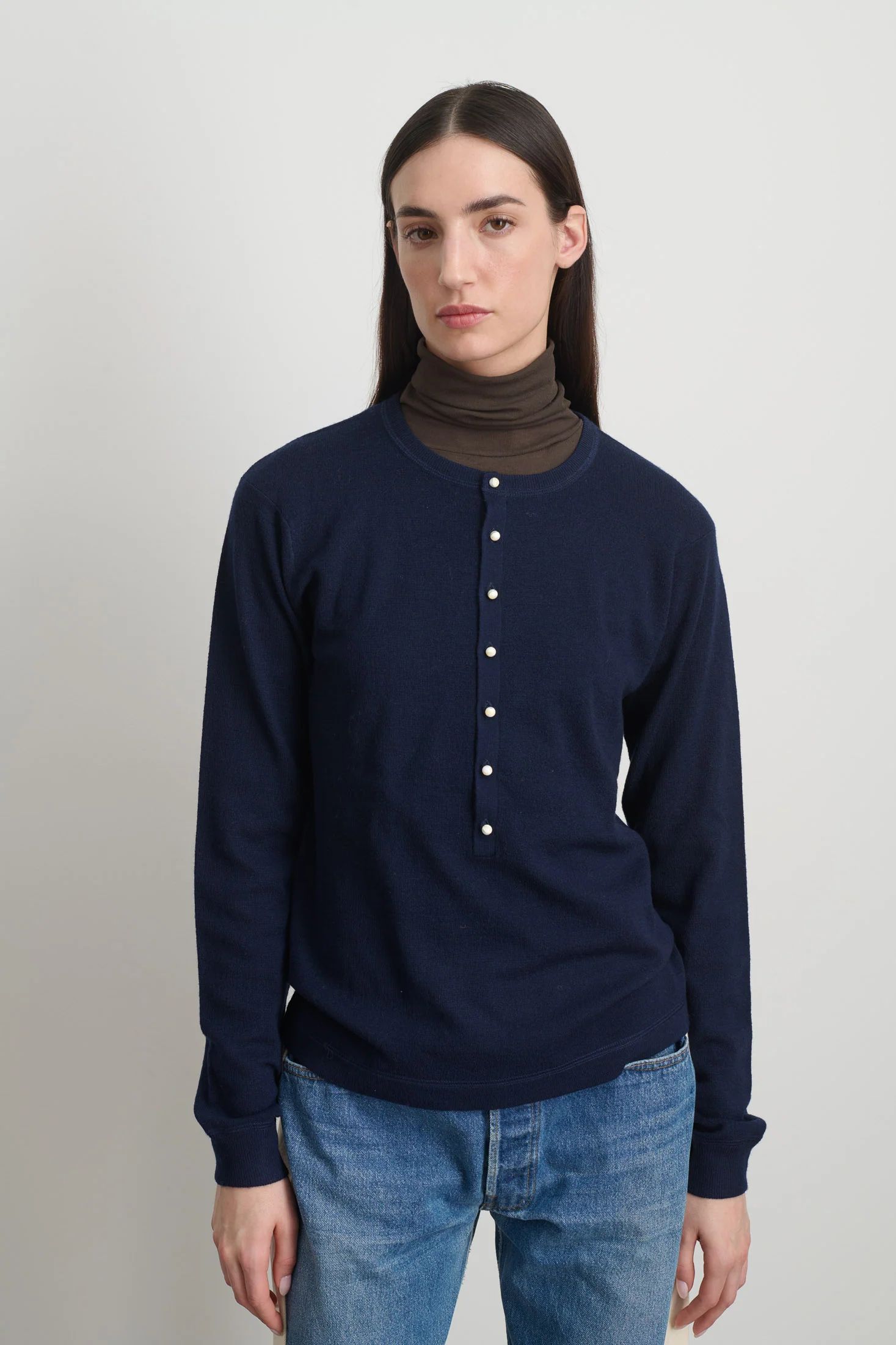 Moore Henley Marine Superfine Merino