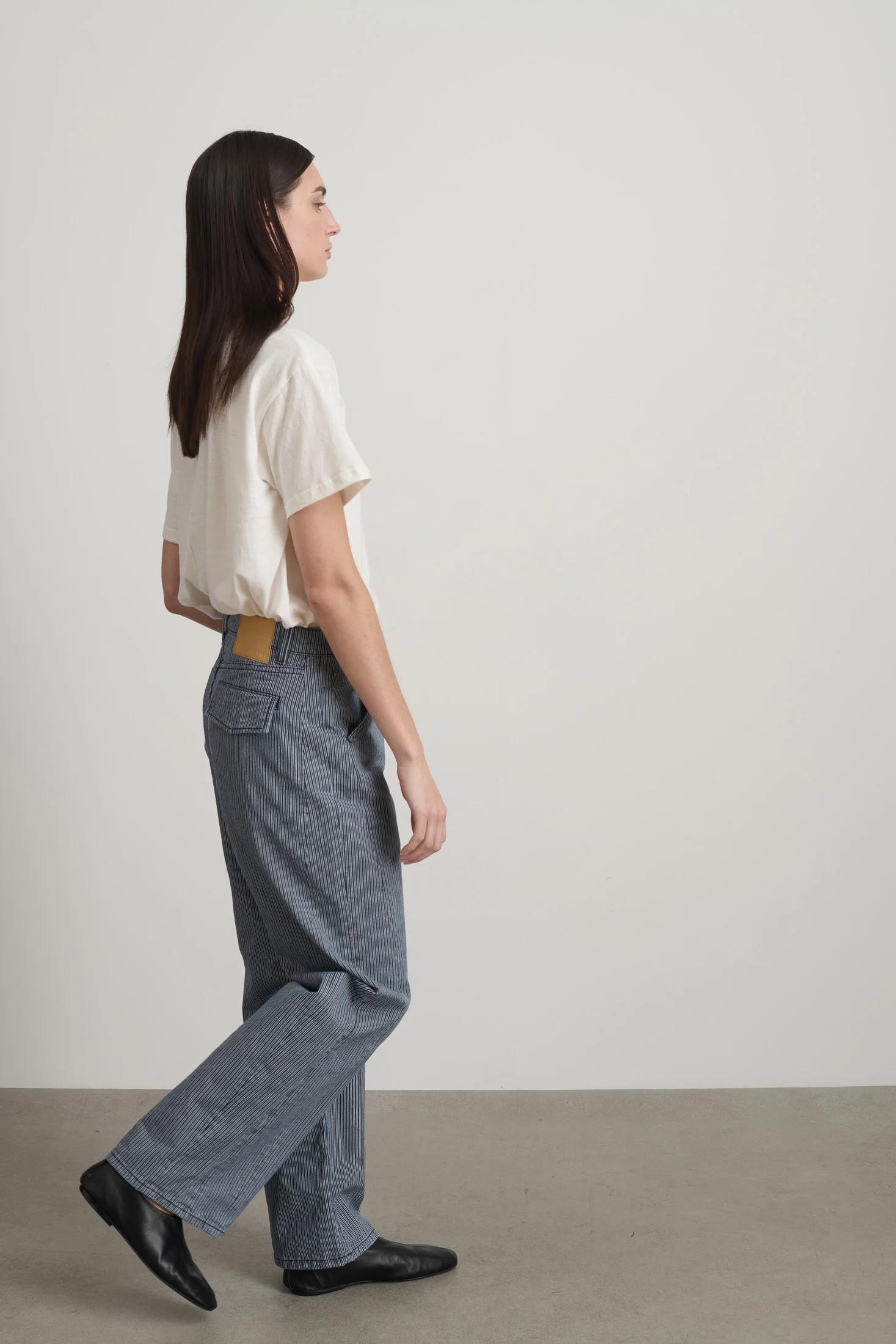 Lange Lasso Jean Indigo/White Stripe - Image 4