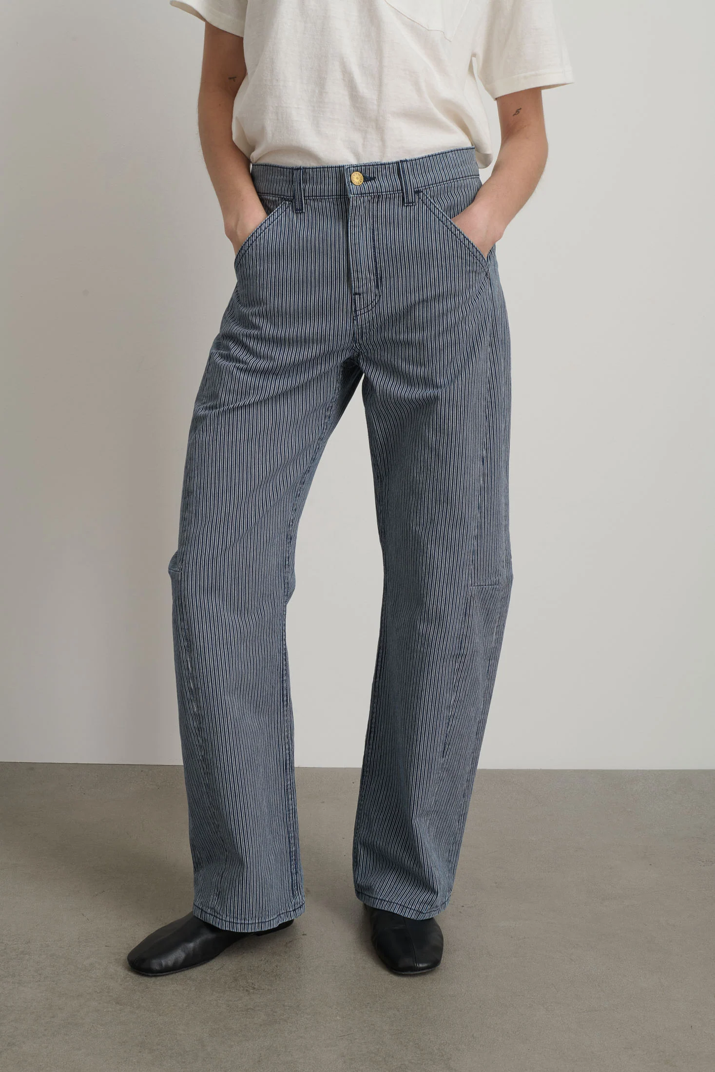 Lange Lasso Jean Indigo/White Stripe - Image 5