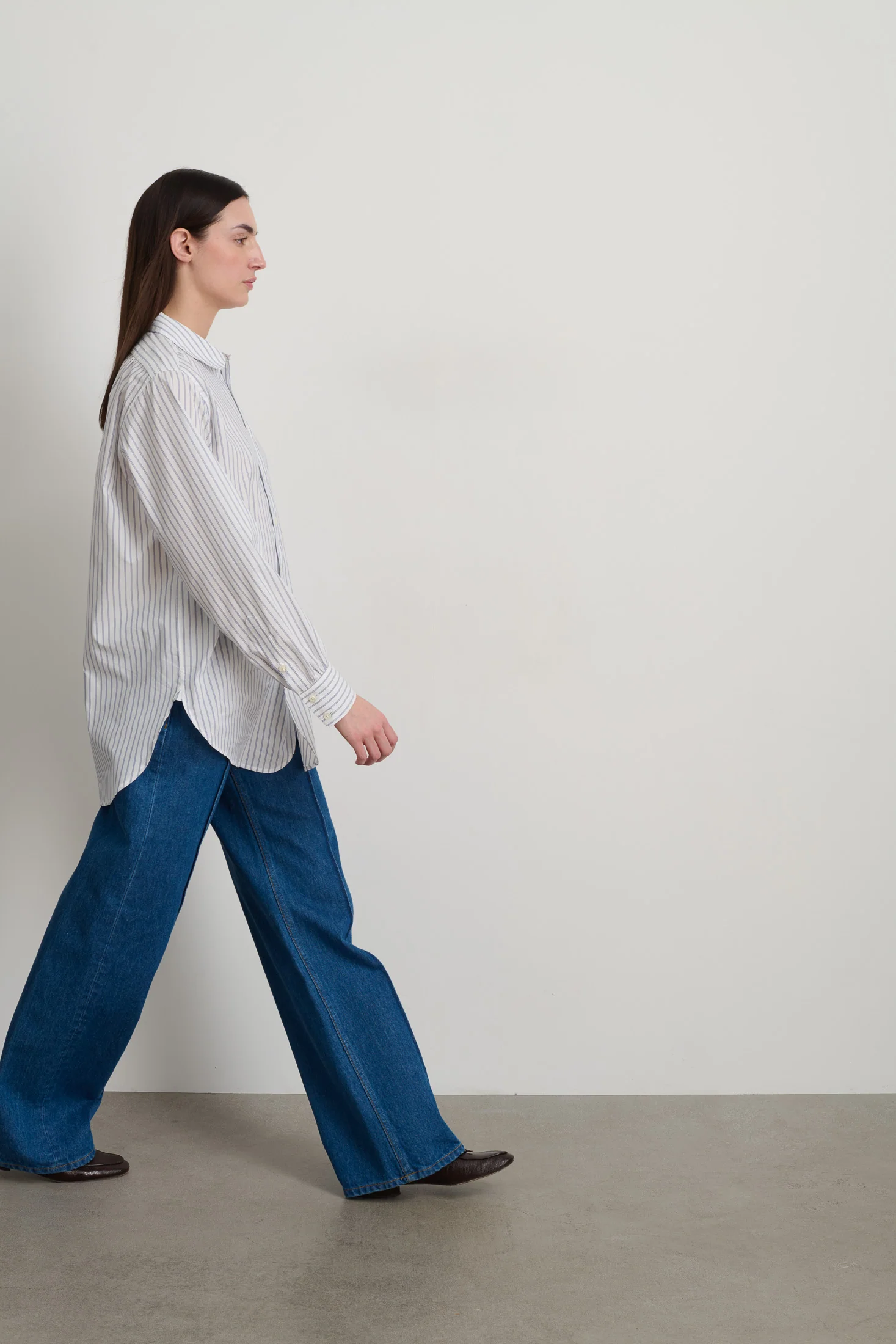 Louisa Shirt Navy White Stripe - Image 6