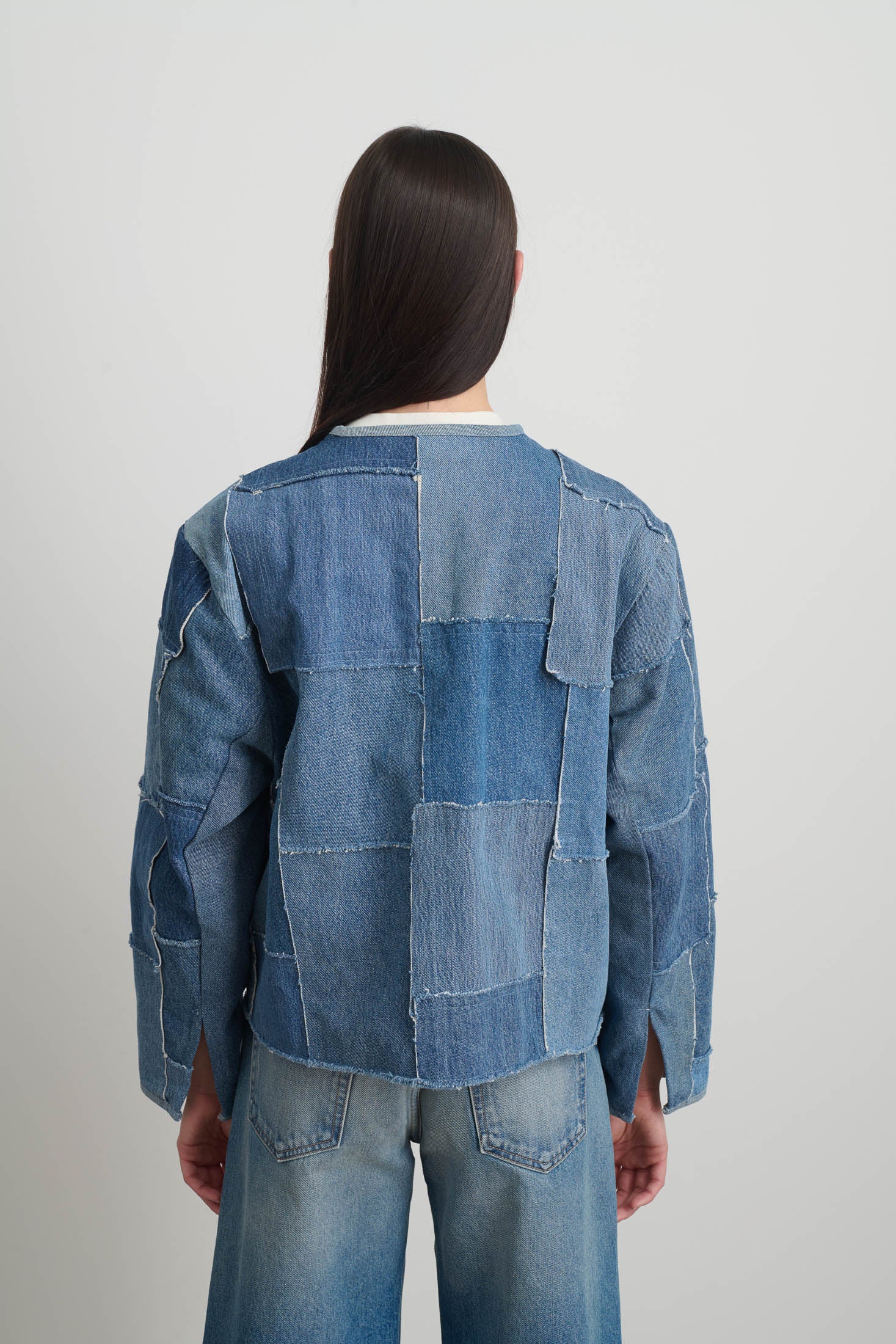 Madras Jacket Rework Vintage Indigo - Image 6