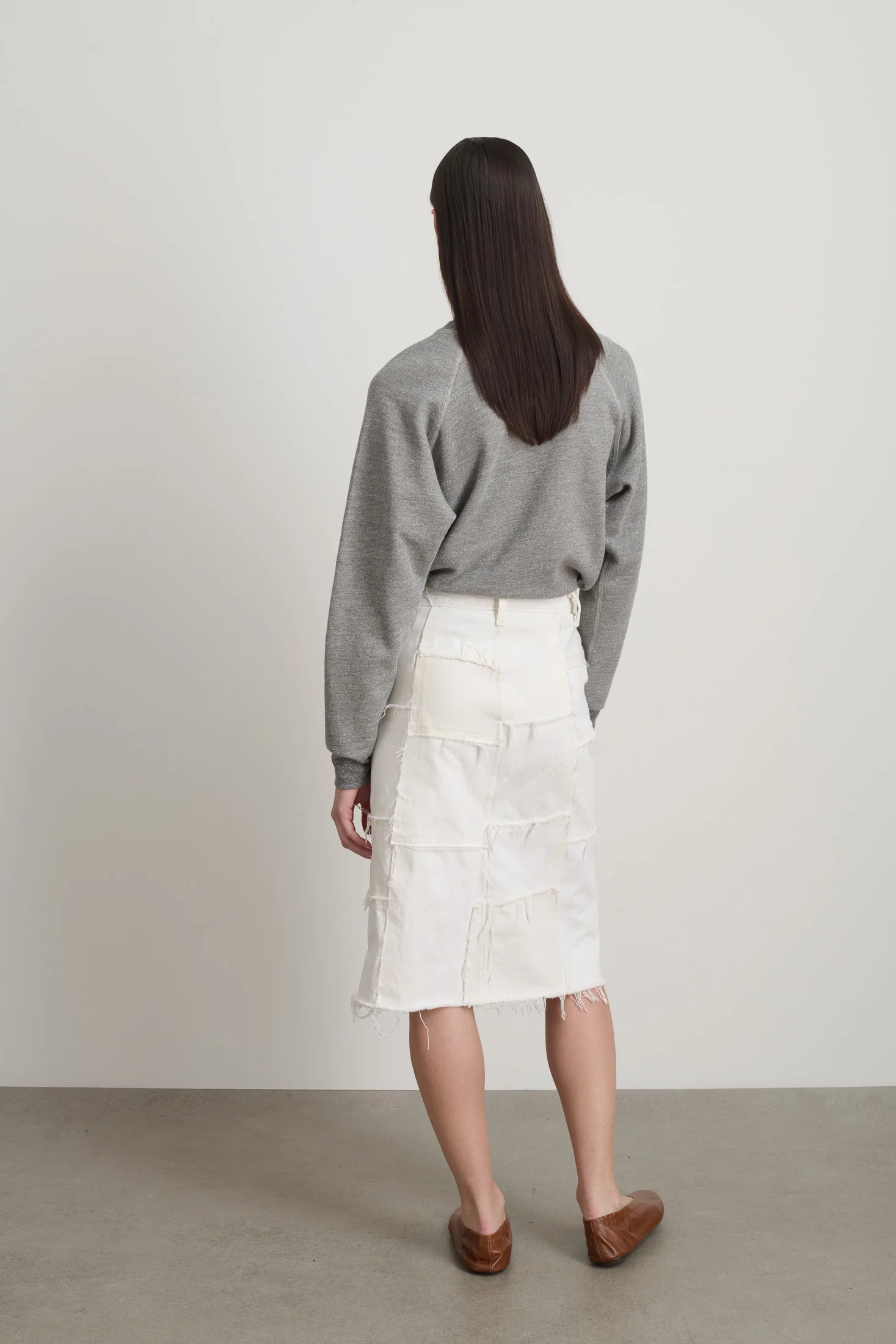 Madras Skirt Rework Vintage White - Image 3