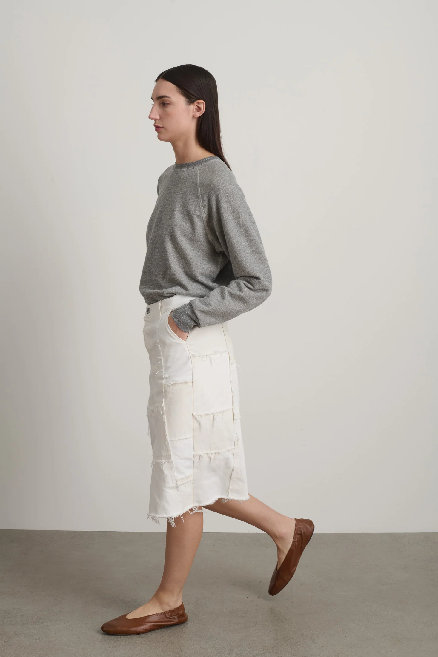Madras Skirt Rework Vintage White - Image 4