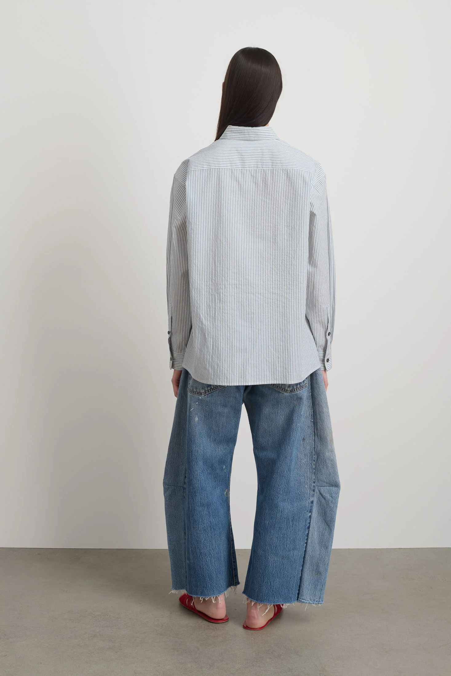Nolan Shirt Blue/White Yarn Dye Stripe - Image 5