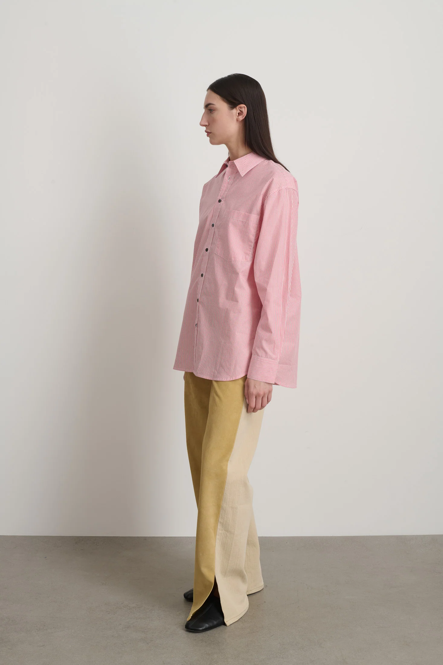 Nolan Shirt Pink/White Stripe - Image 4