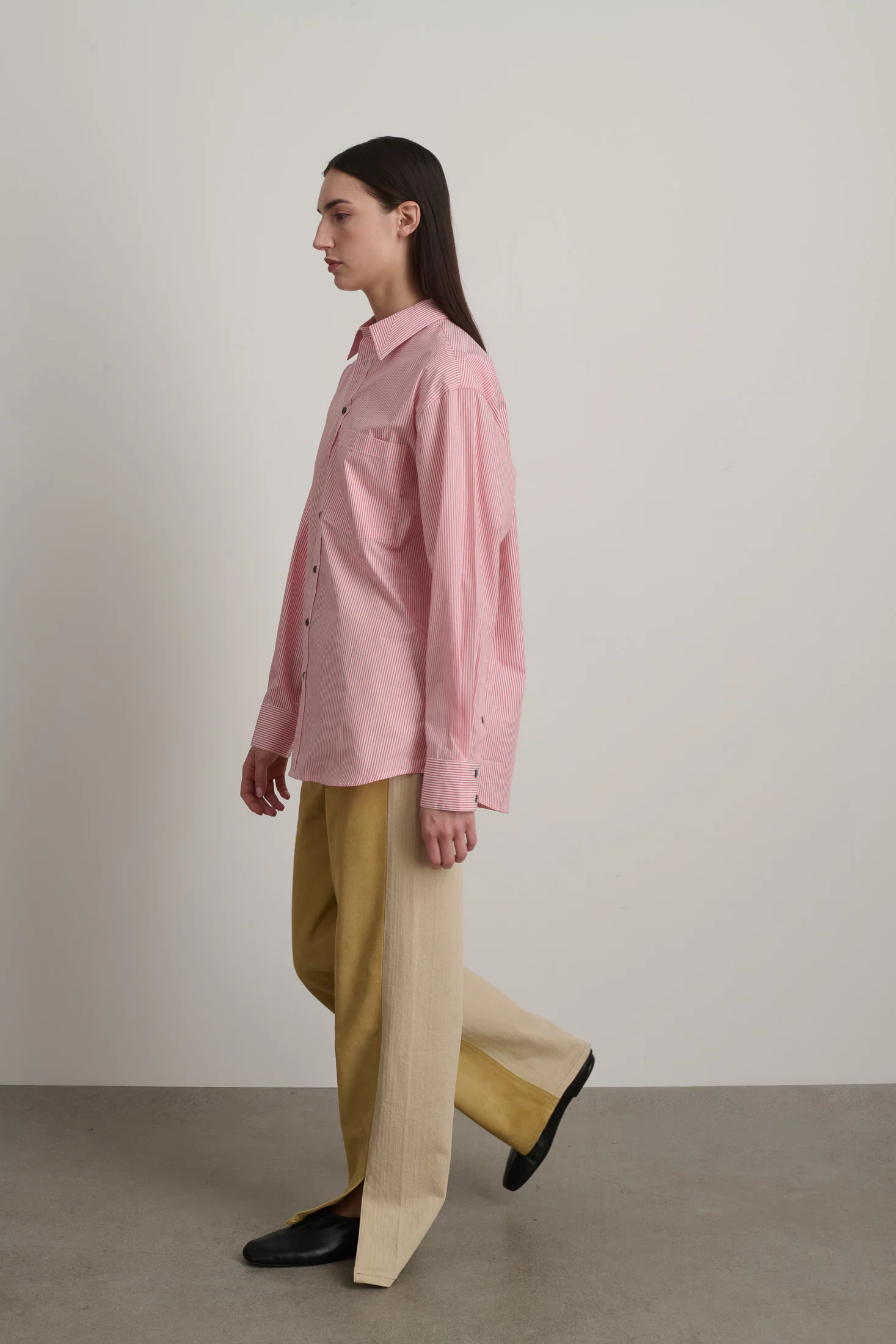 Nolan Shirt Pink/White Stripe - Image 6
