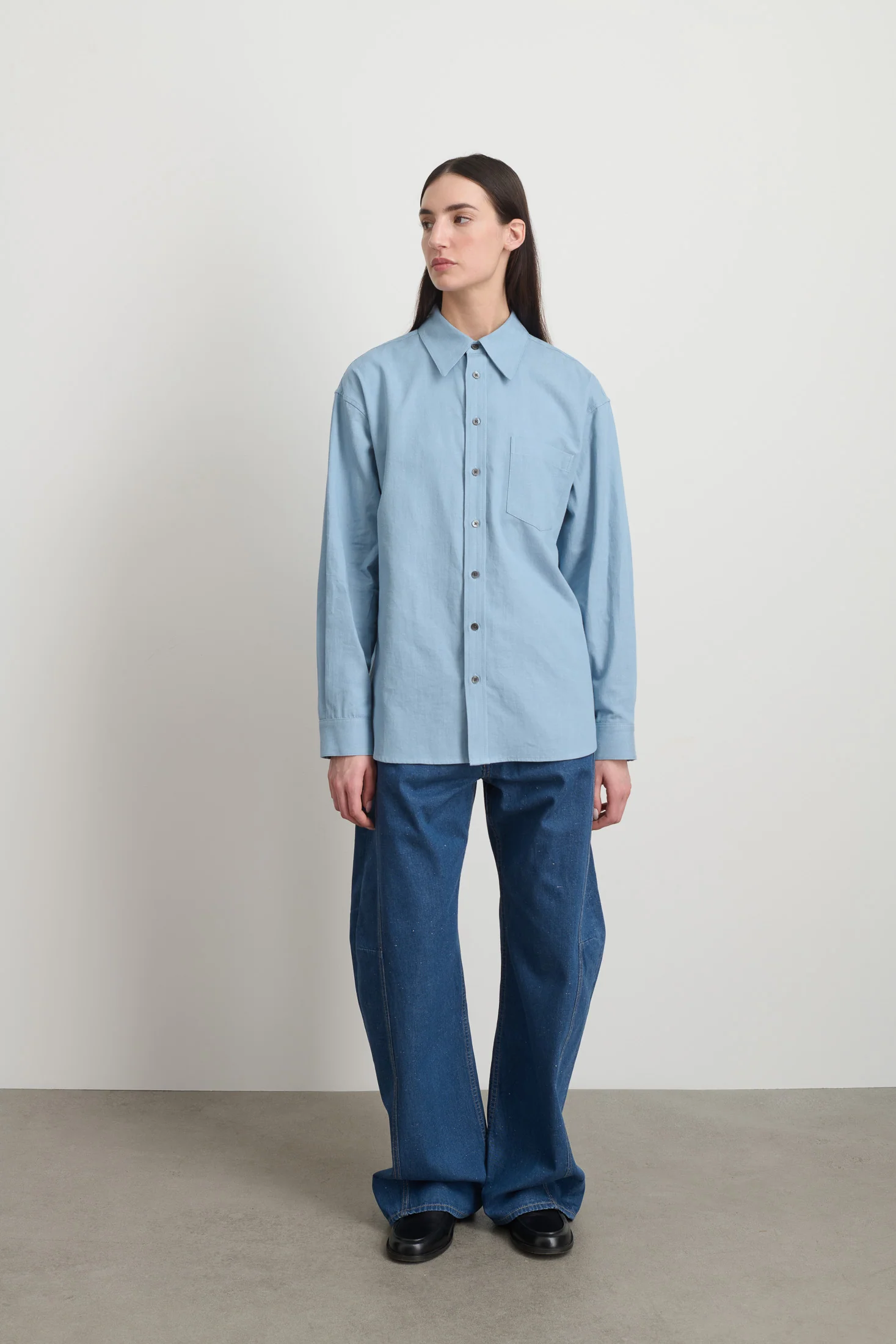 Ramona Shirt Lt. Blue Flannel - Image 3