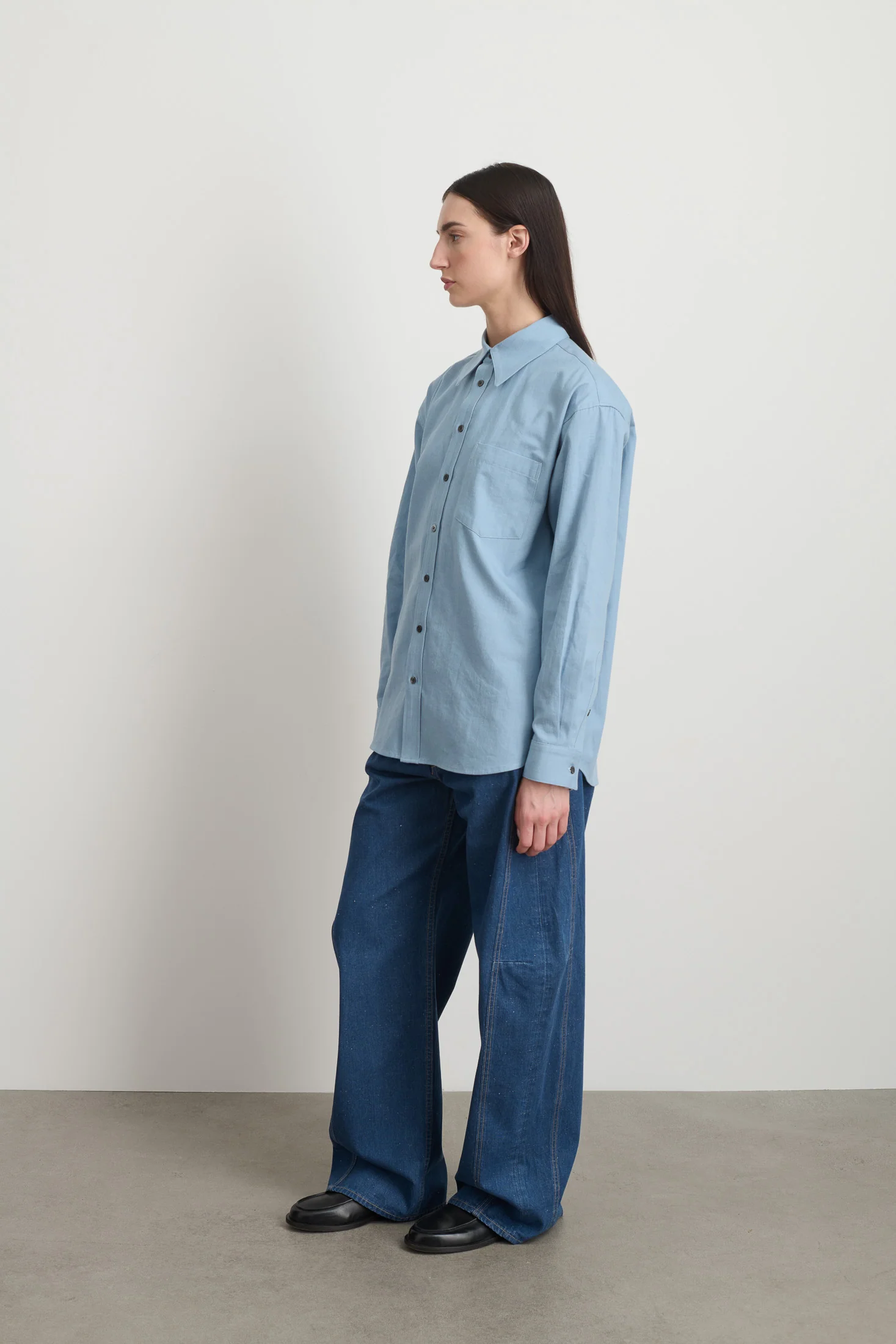 Ramona Shirt Lt. Blue Flannel - Image 4