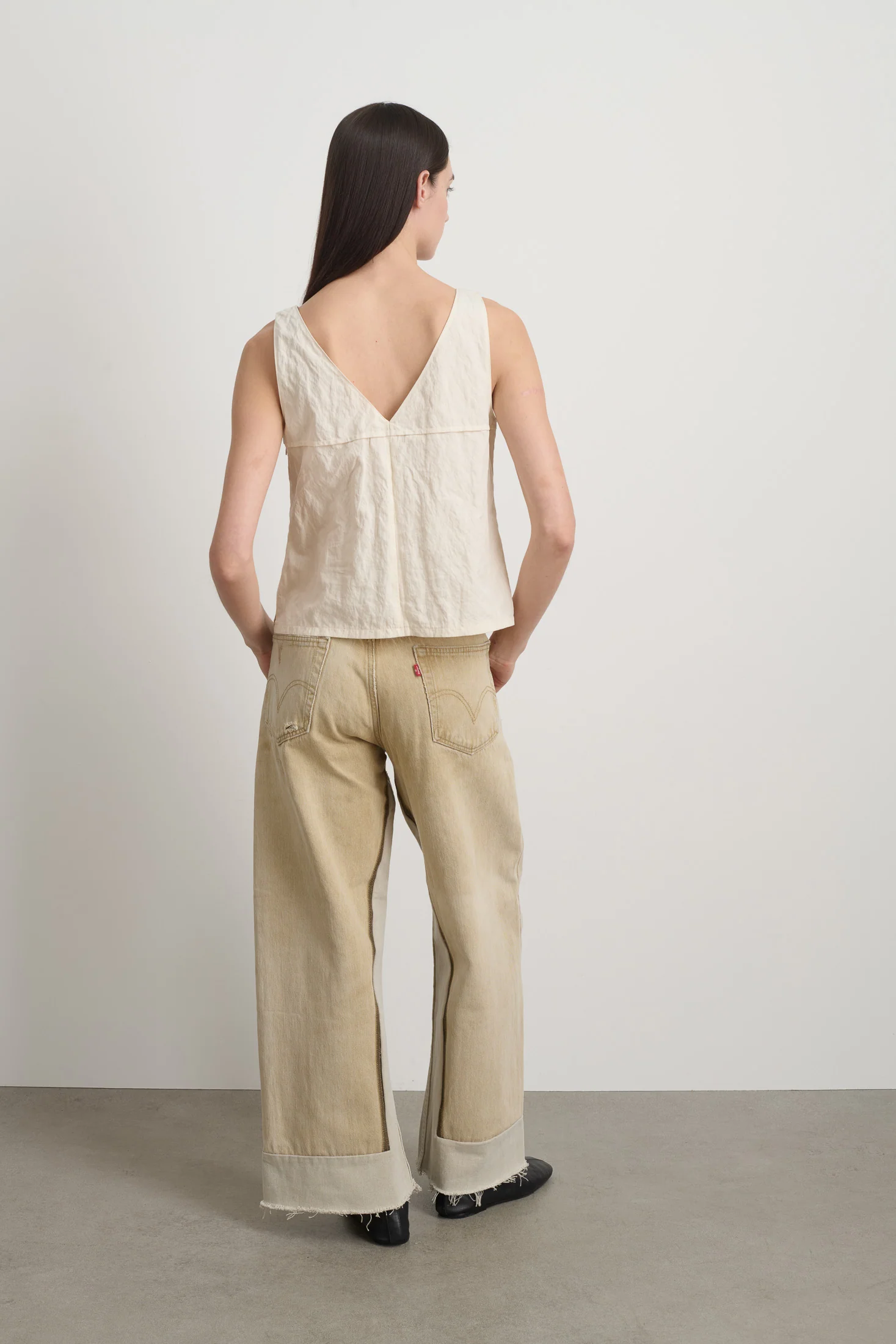 Reworked Culotte Vintage Khaki - Image 3