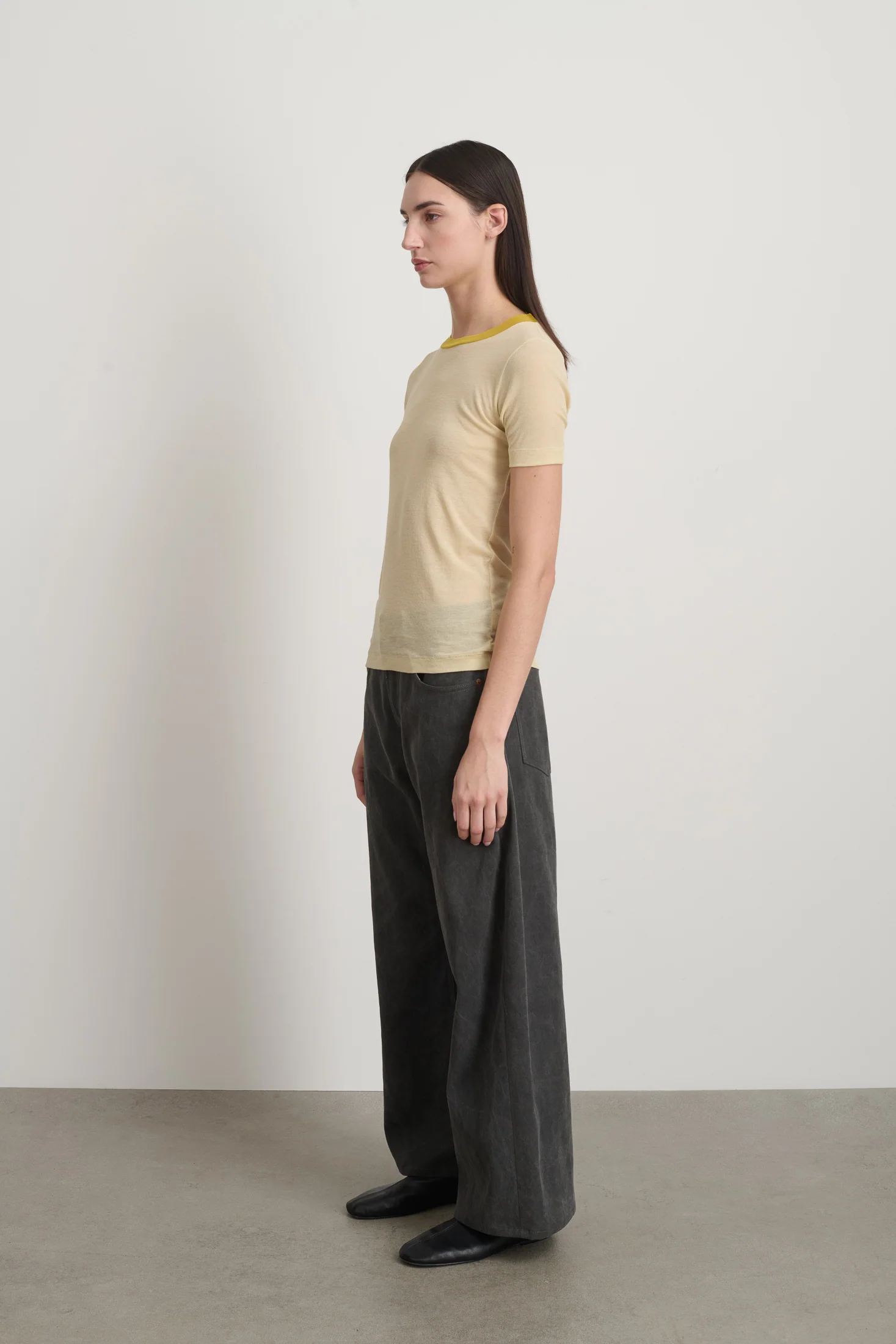 Ringer Tee Light Yellow/Yellow - Image 4