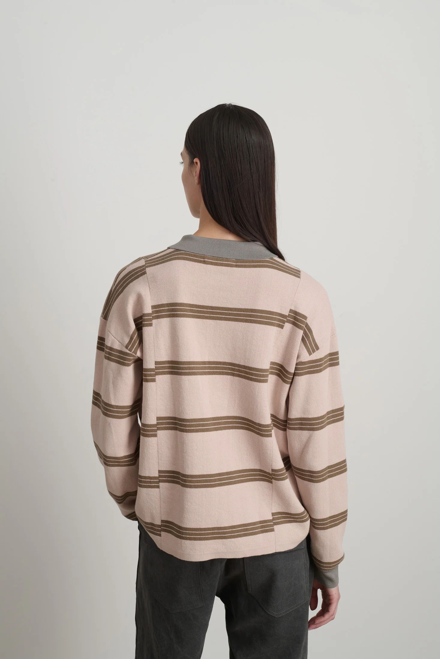 Rugby Shirt Pink/Grey - Image 2