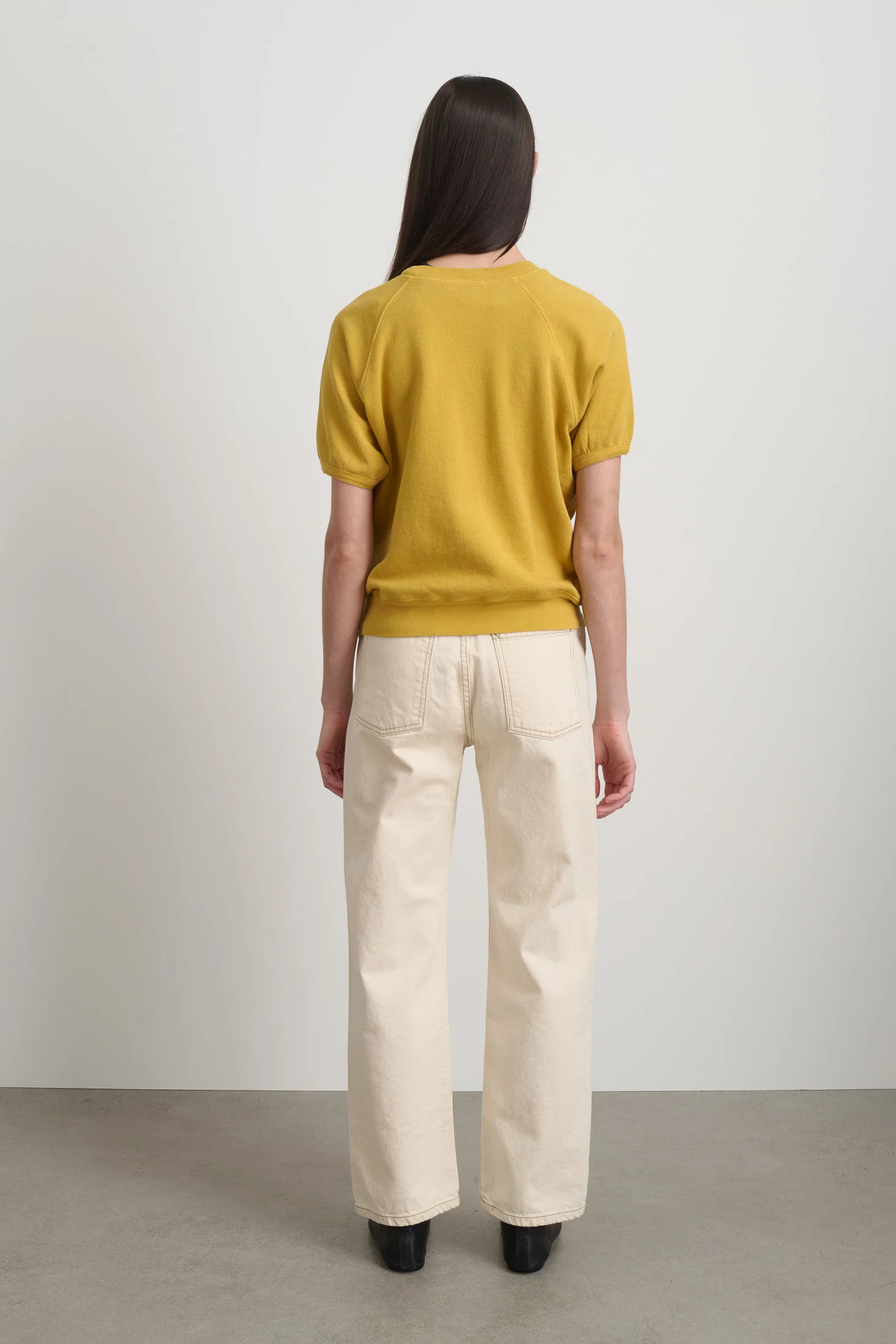 Short Sleeve Sweatshirt Marigold Overdye - Image 5