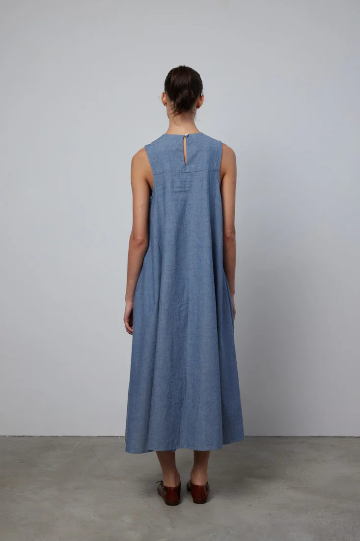 Ronis Dress Indigo Chambray - Image 3