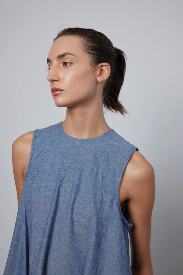 Ronis Dress Indigo Chambray - Image 4