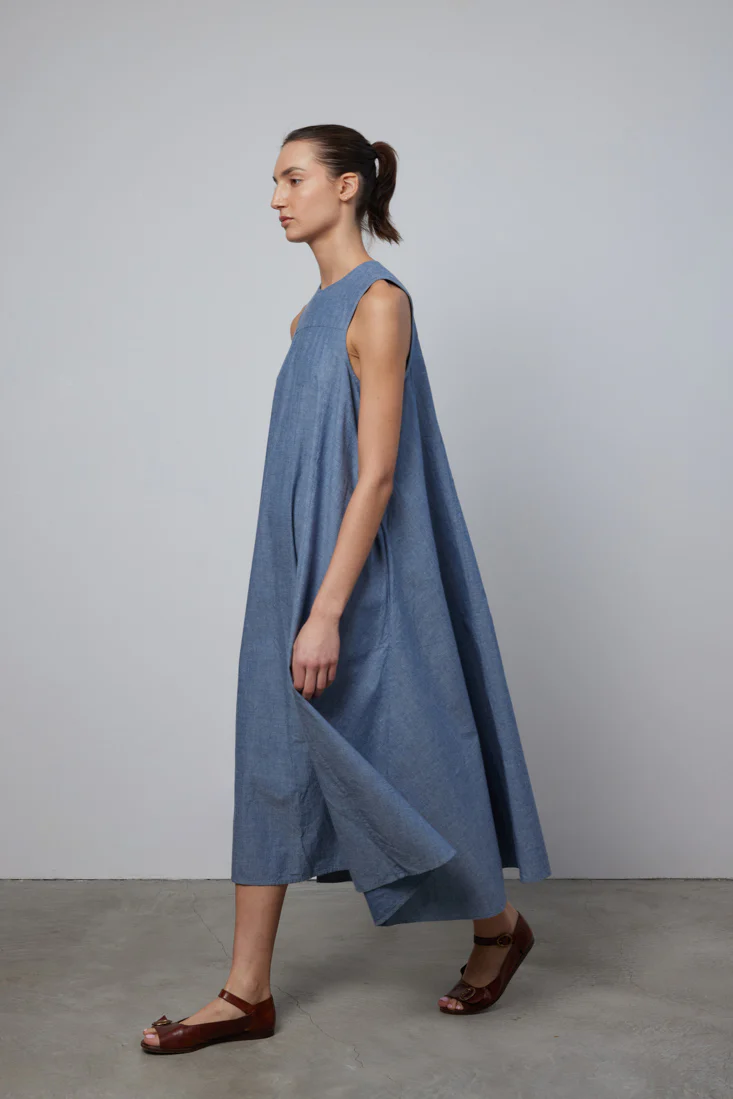 Ronis Dress Indigo Chambray - Image 5
