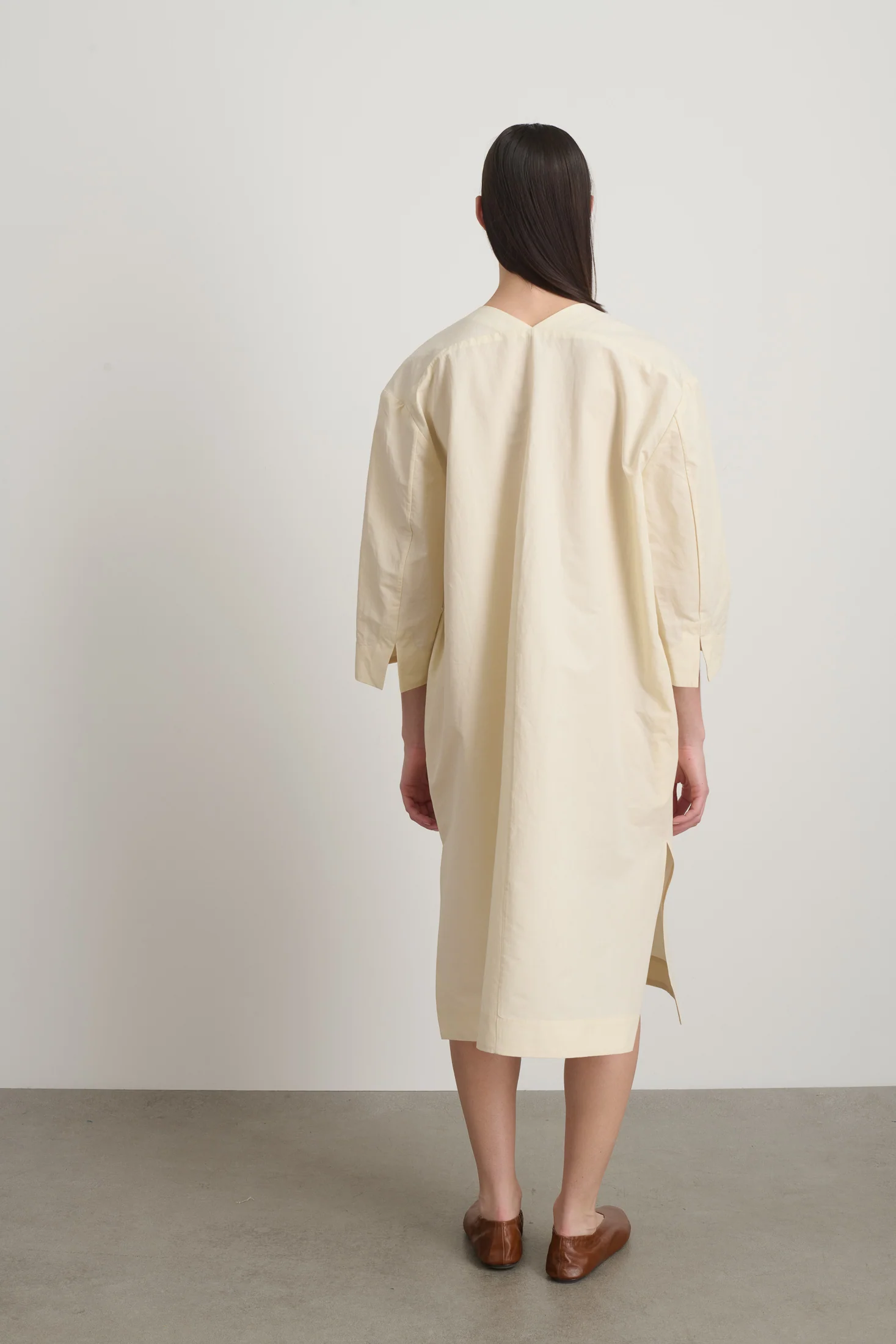 Vee Shift Dress White - Image 3