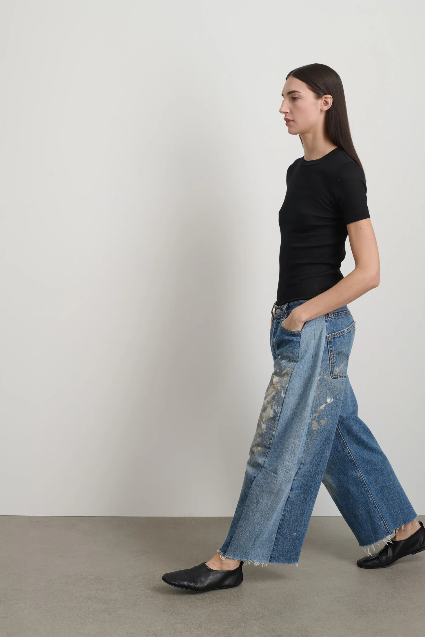Vintage Lasso Jean Classic Indigo Hand Painted - Image 4
