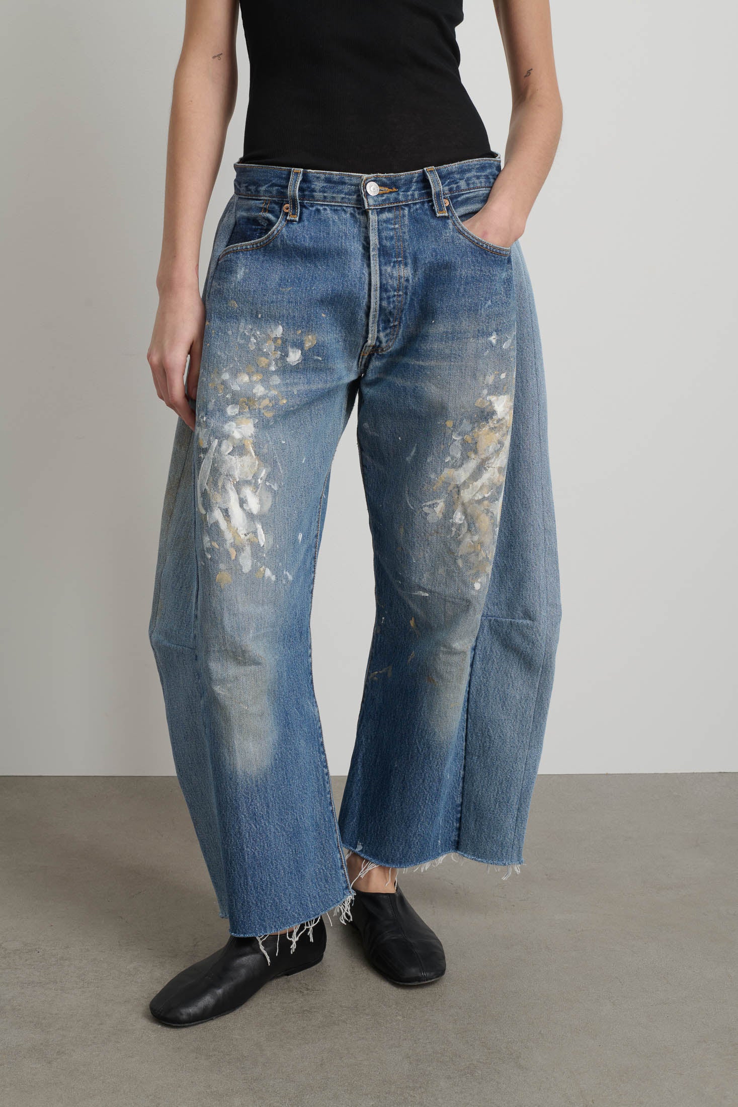 Vintage Lasso Jean Classic Indigo Hand Painted - Image 5