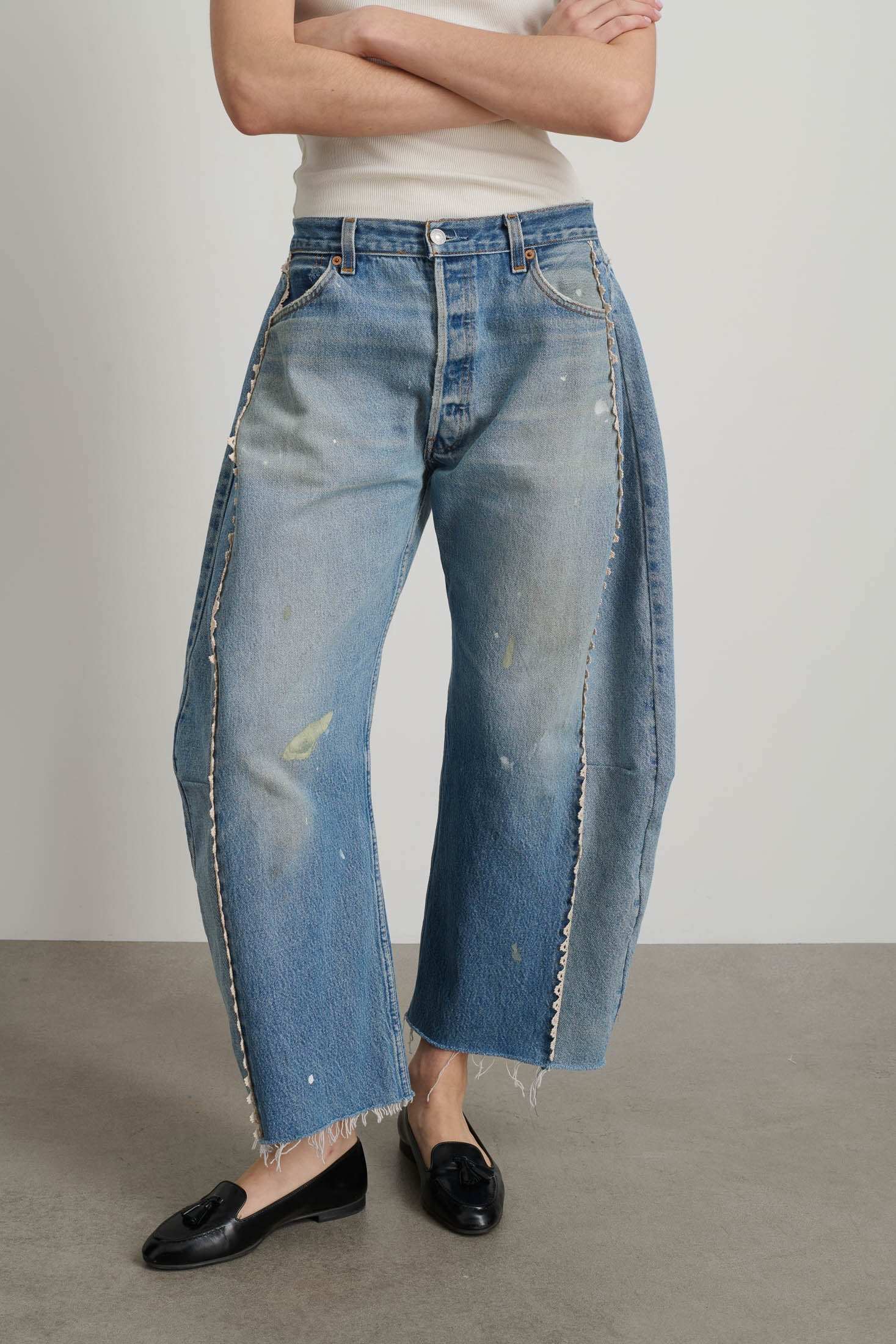 Vintage Lasso Jean with Hand Tatted Lace - Image 5