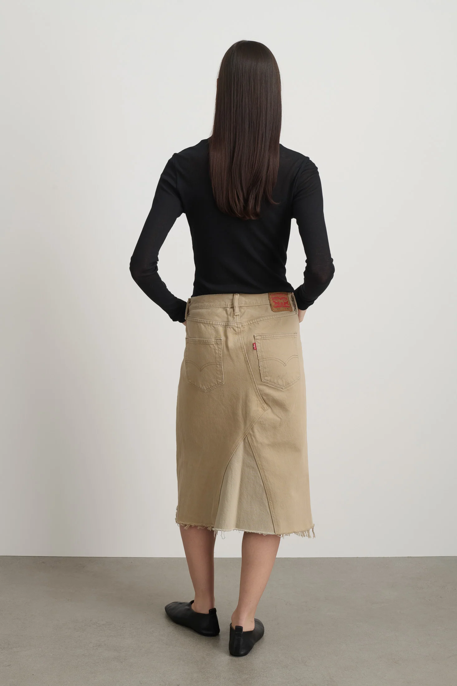 Vintage Skirt Vintage Khaki - Image 3