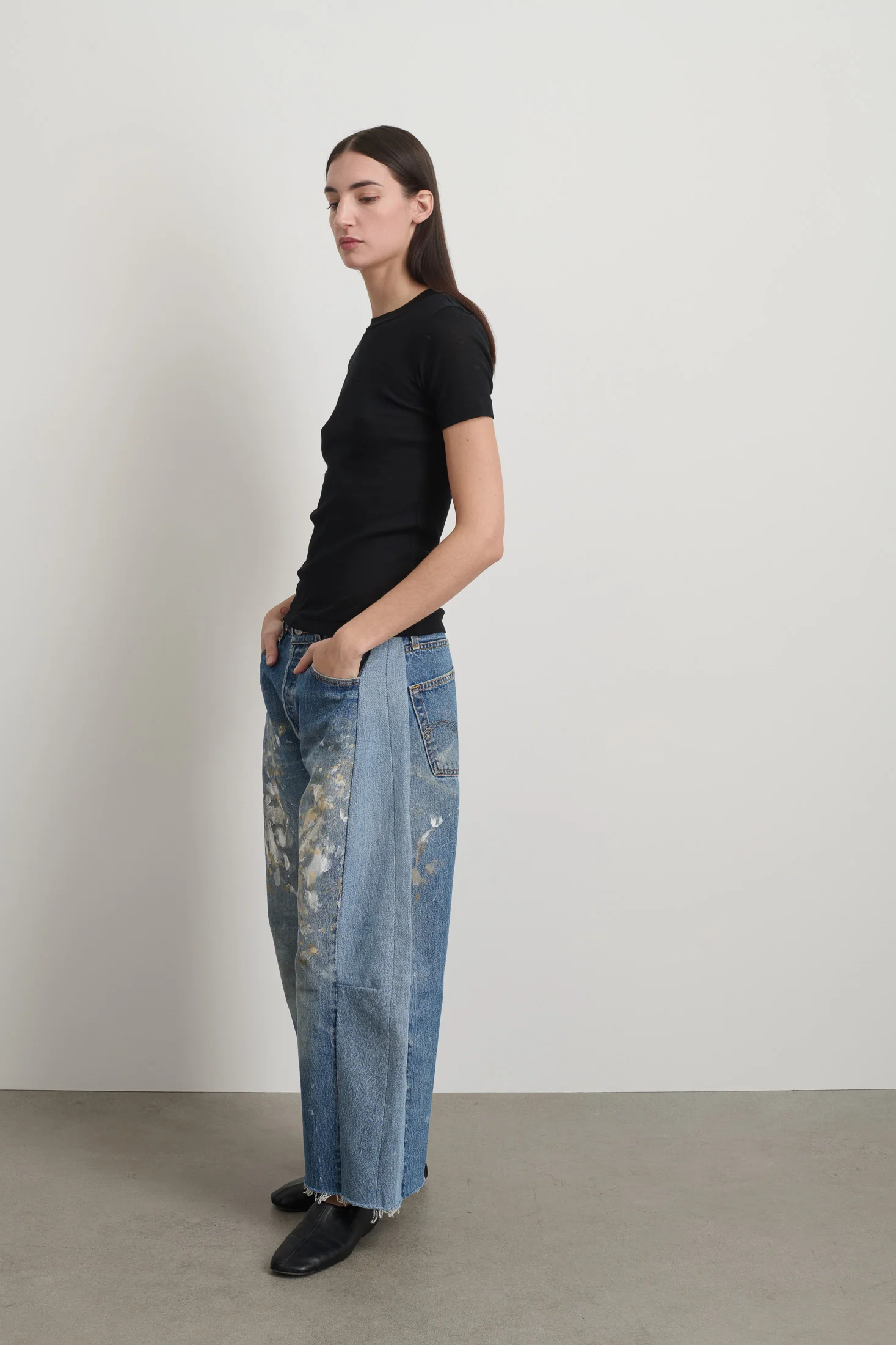 Vivien Rib Tee Black - Image 4