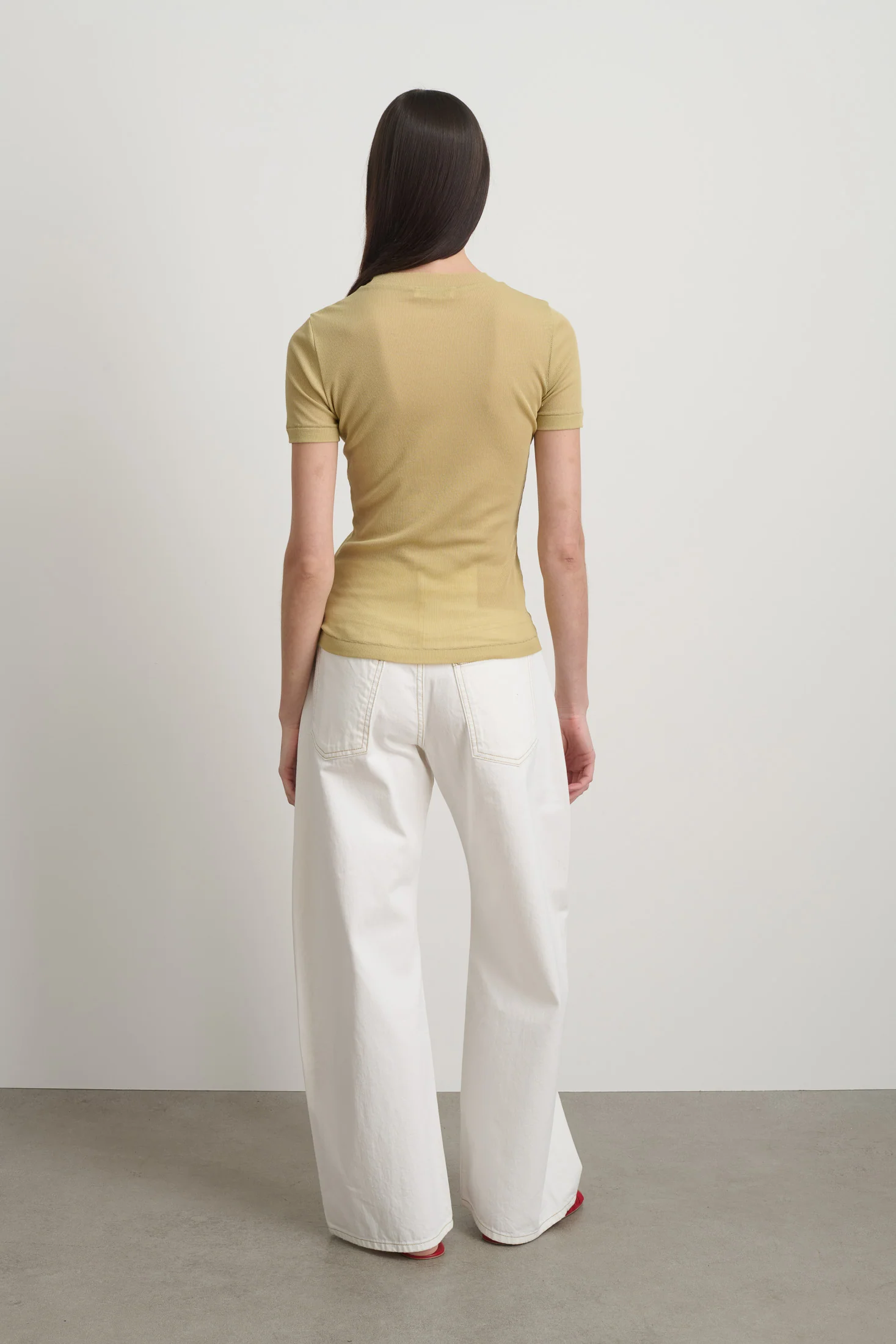 Vivien Rib Tee Honey - Image 5