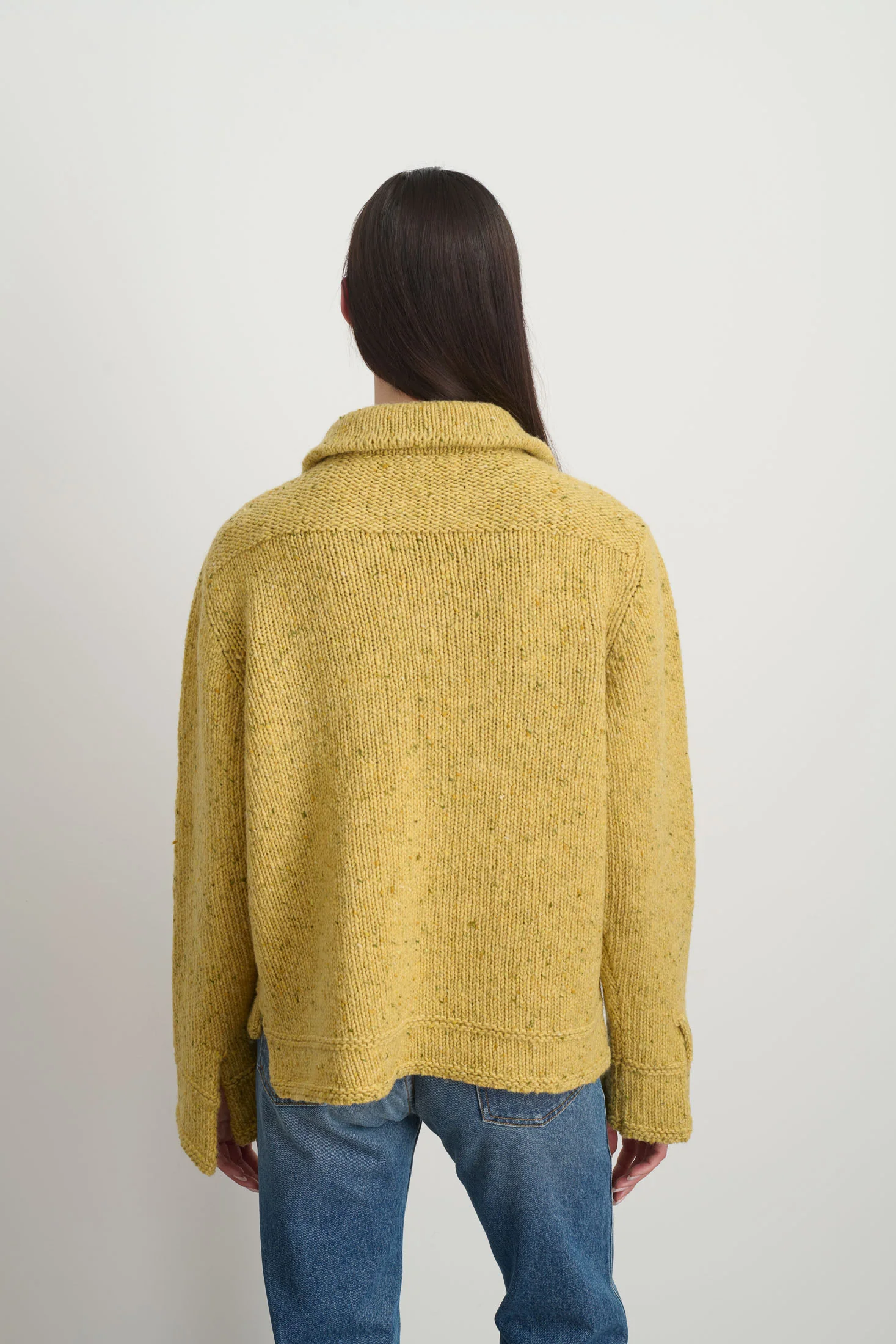 Zip Knit Jacket Marigold Donegal - Image 2