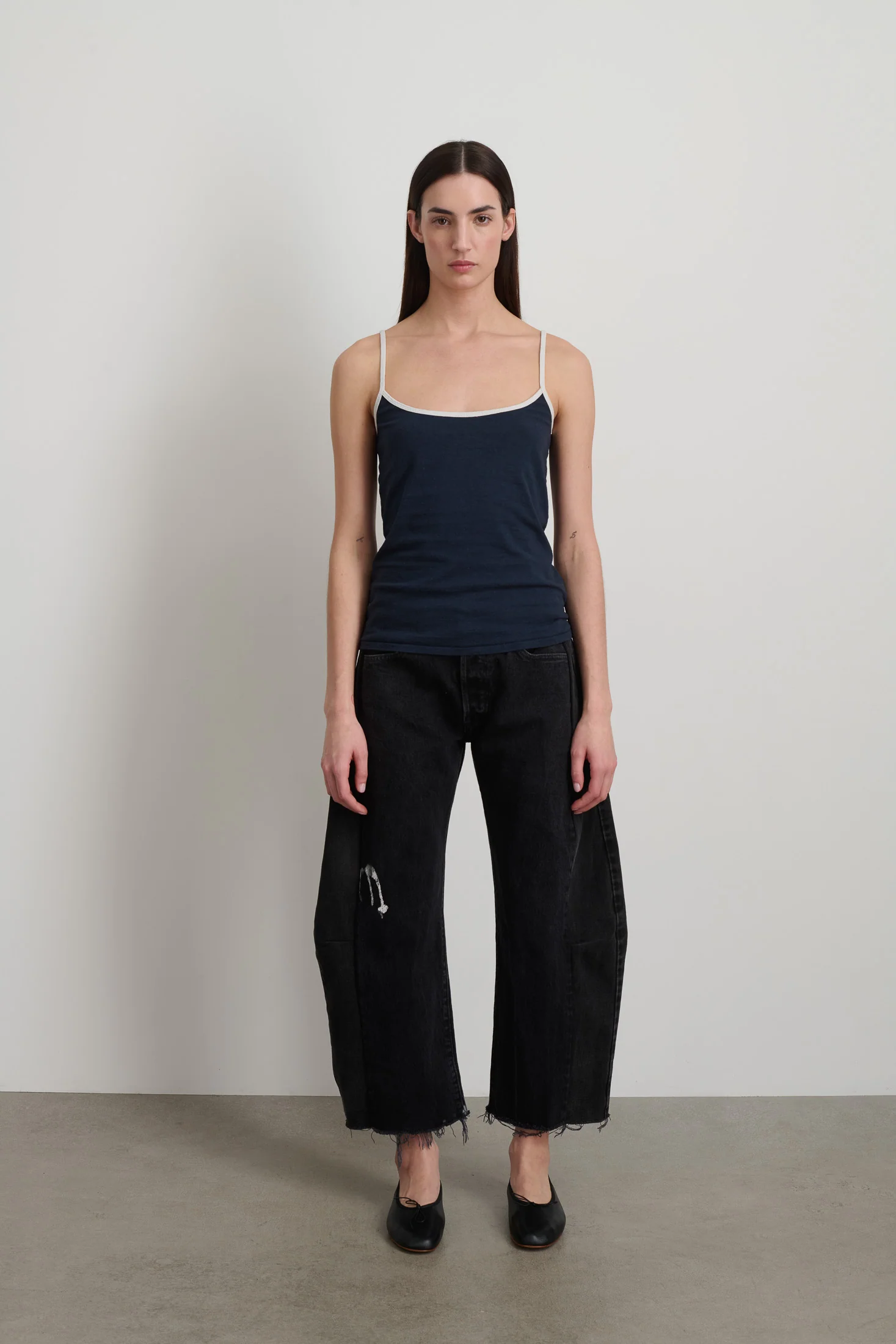 Zora Ringer Tank Navy / White