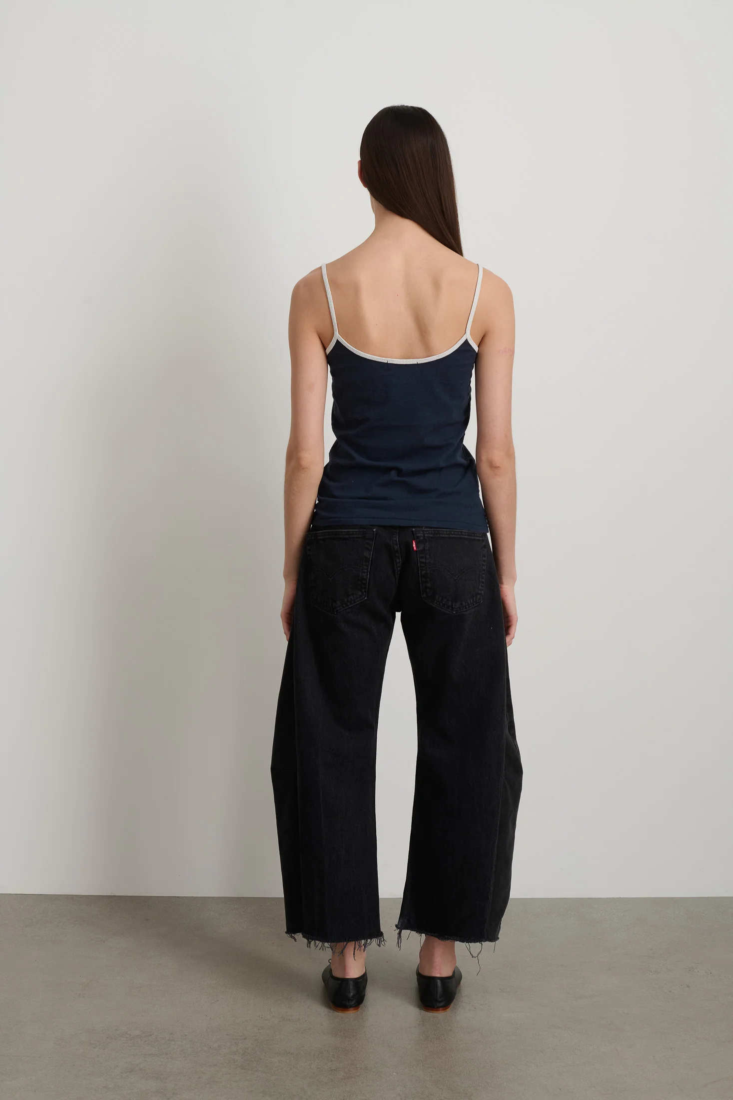 Zora Ringer Tank Navy / White - Image 4