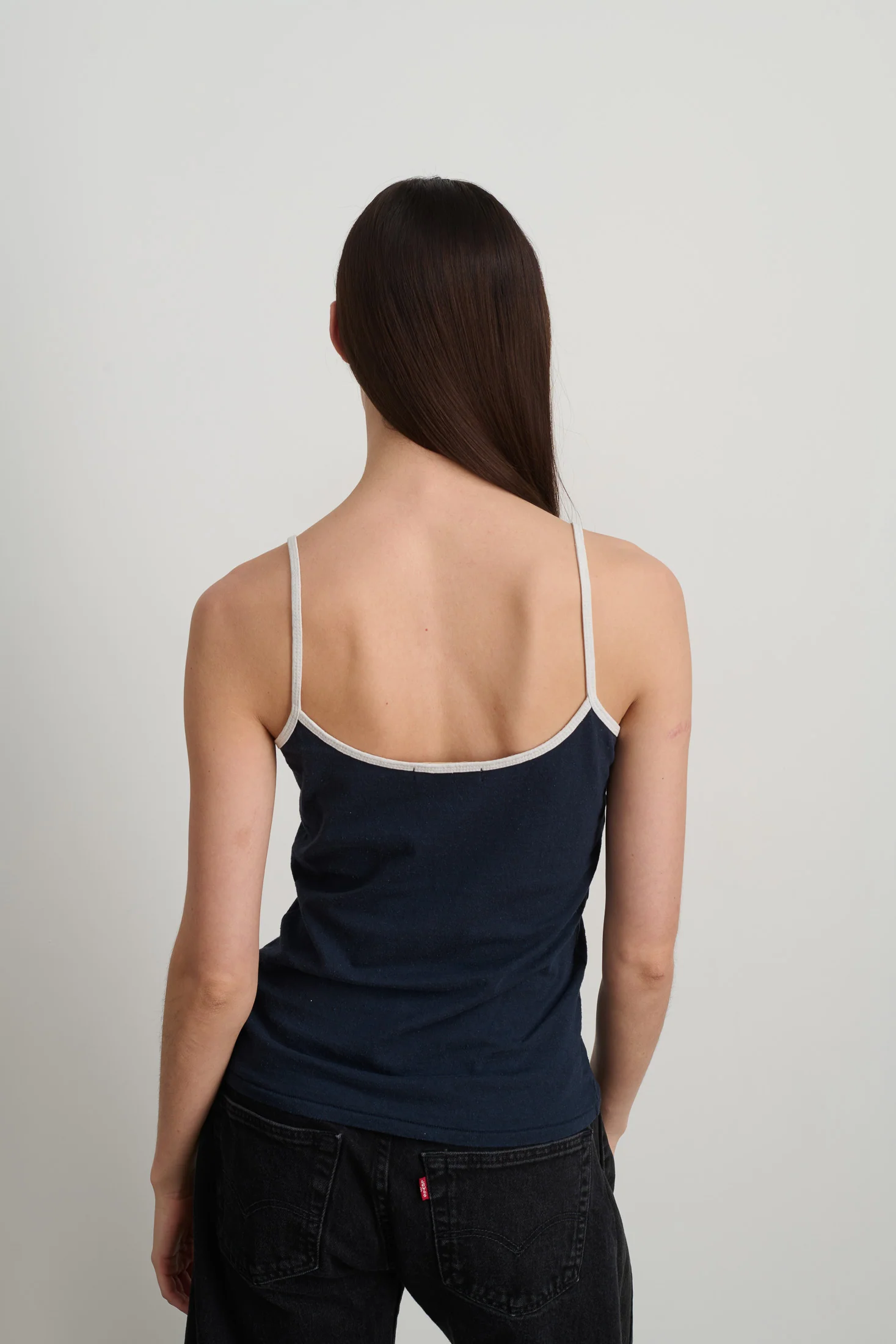 Zora Ringer Tank Navy / White - Image 7
